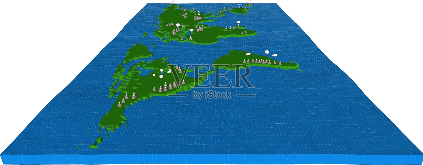 保利地球全球插画图片素材