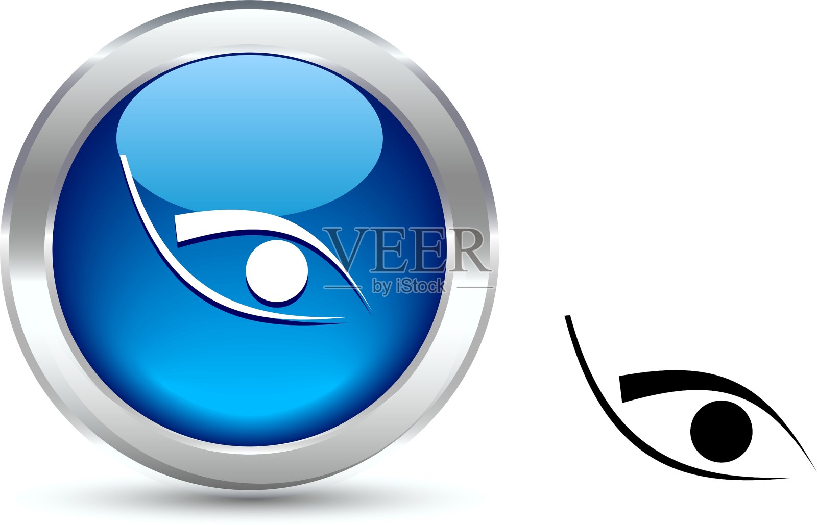 眼睛按钮设计元素图片