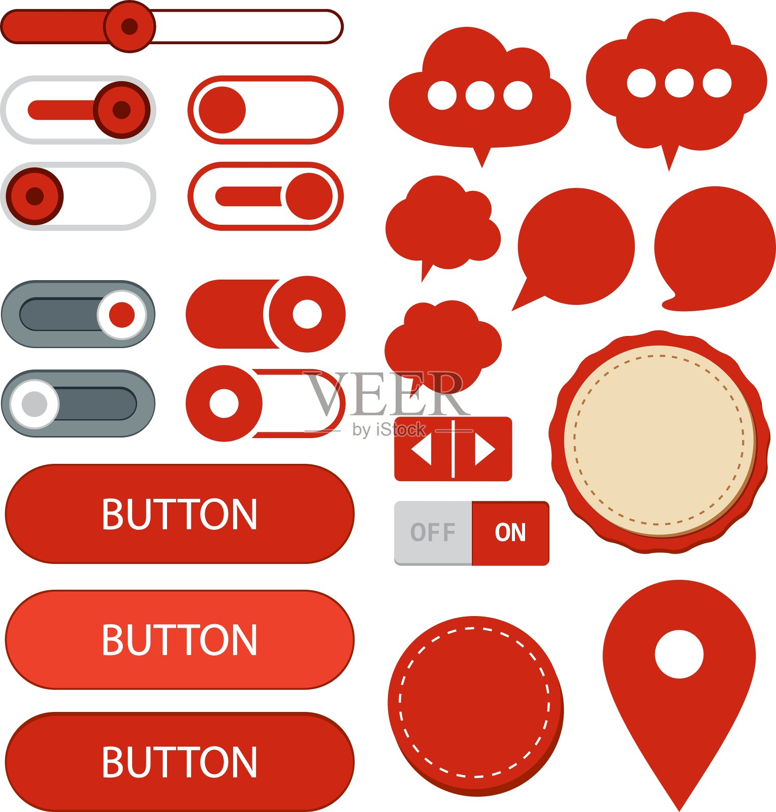 平面网页设计元素图标素材