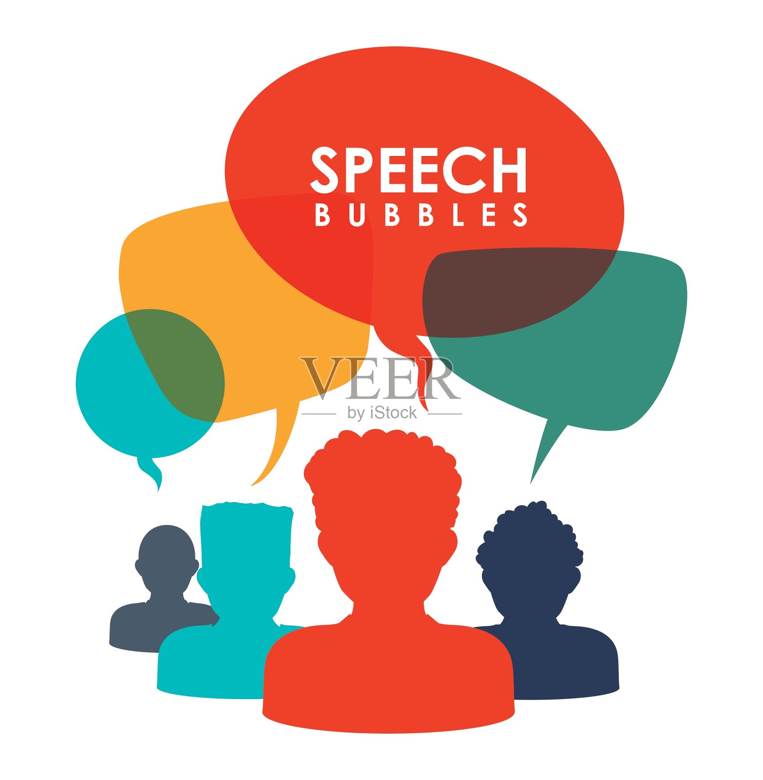 演讲泡沫沟通设计元素图片
