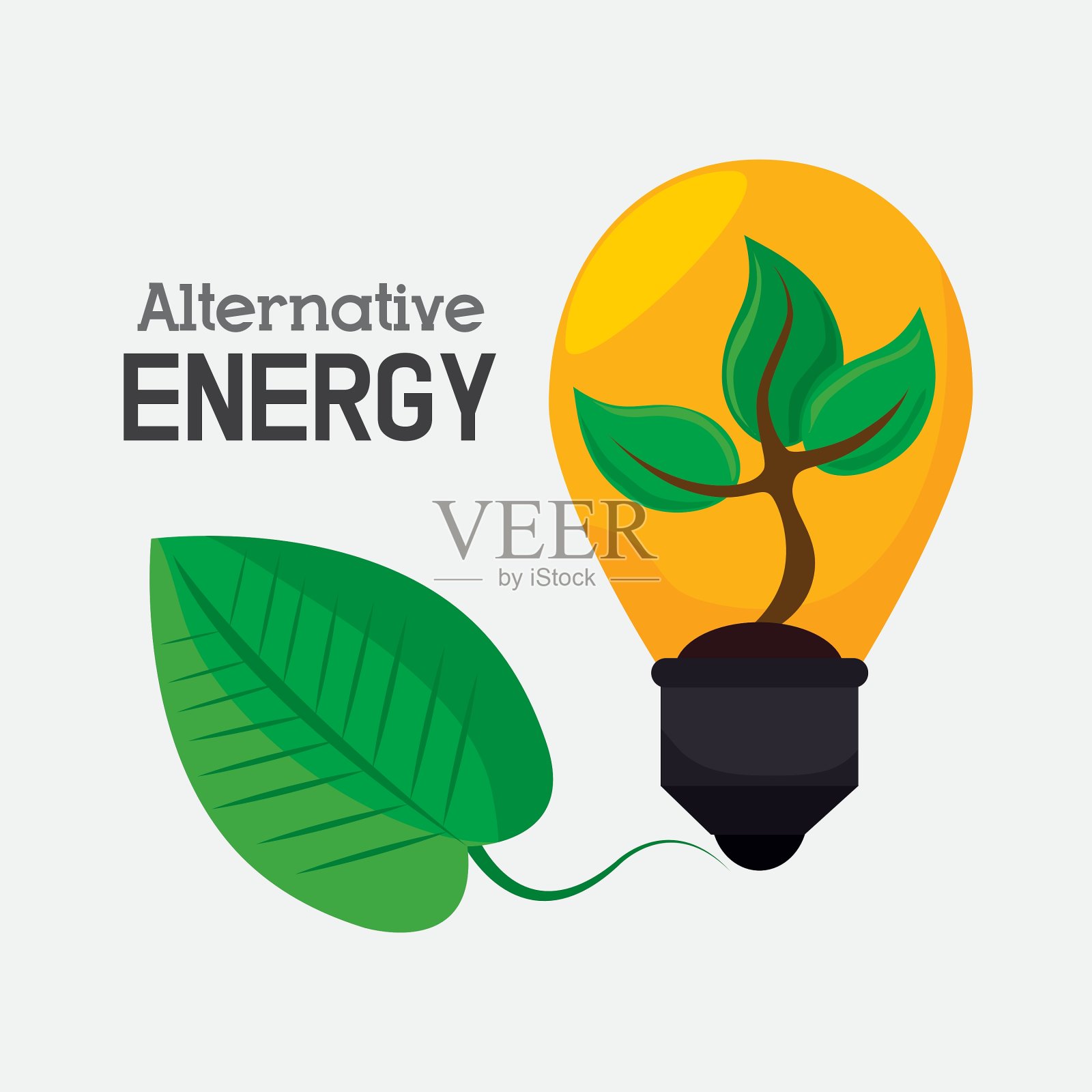 绿色能源生态设计插画图片素材