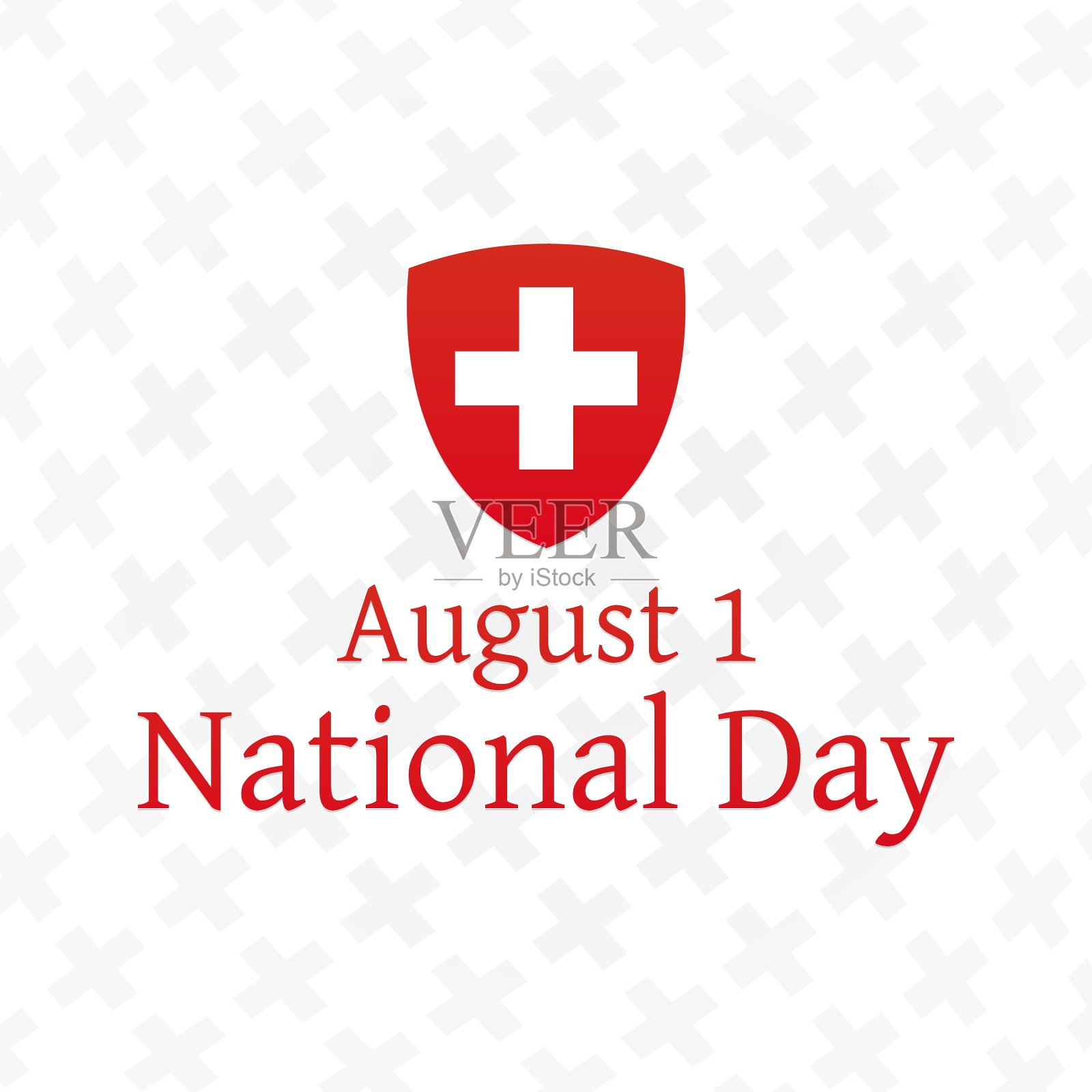 瑞士国庆日海报插画图片素材