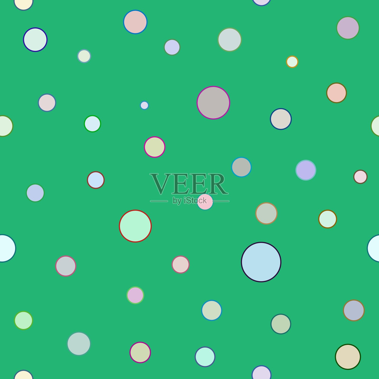 圆点色无缝花纹插画图片素材