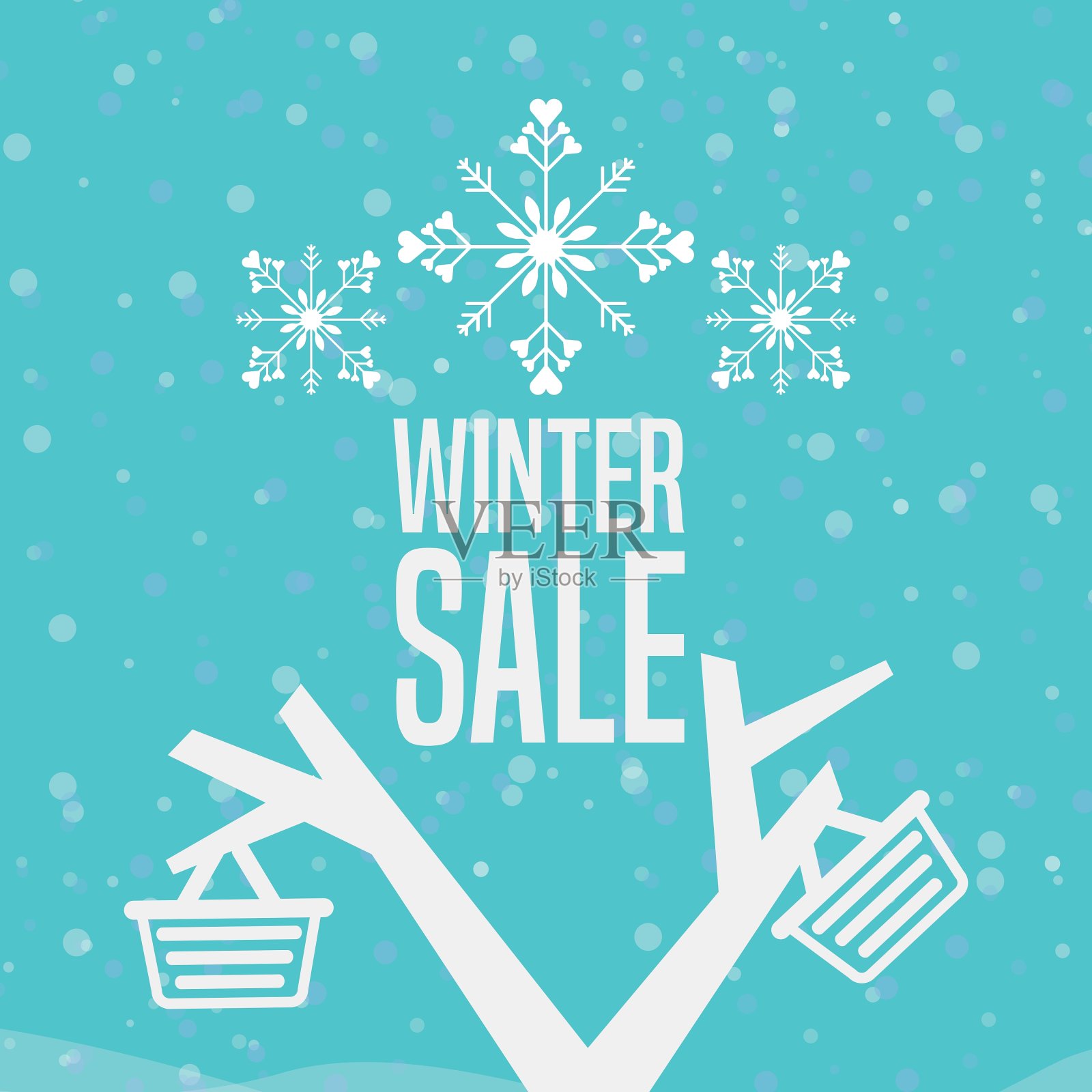 冬季销售设计插画图片素材