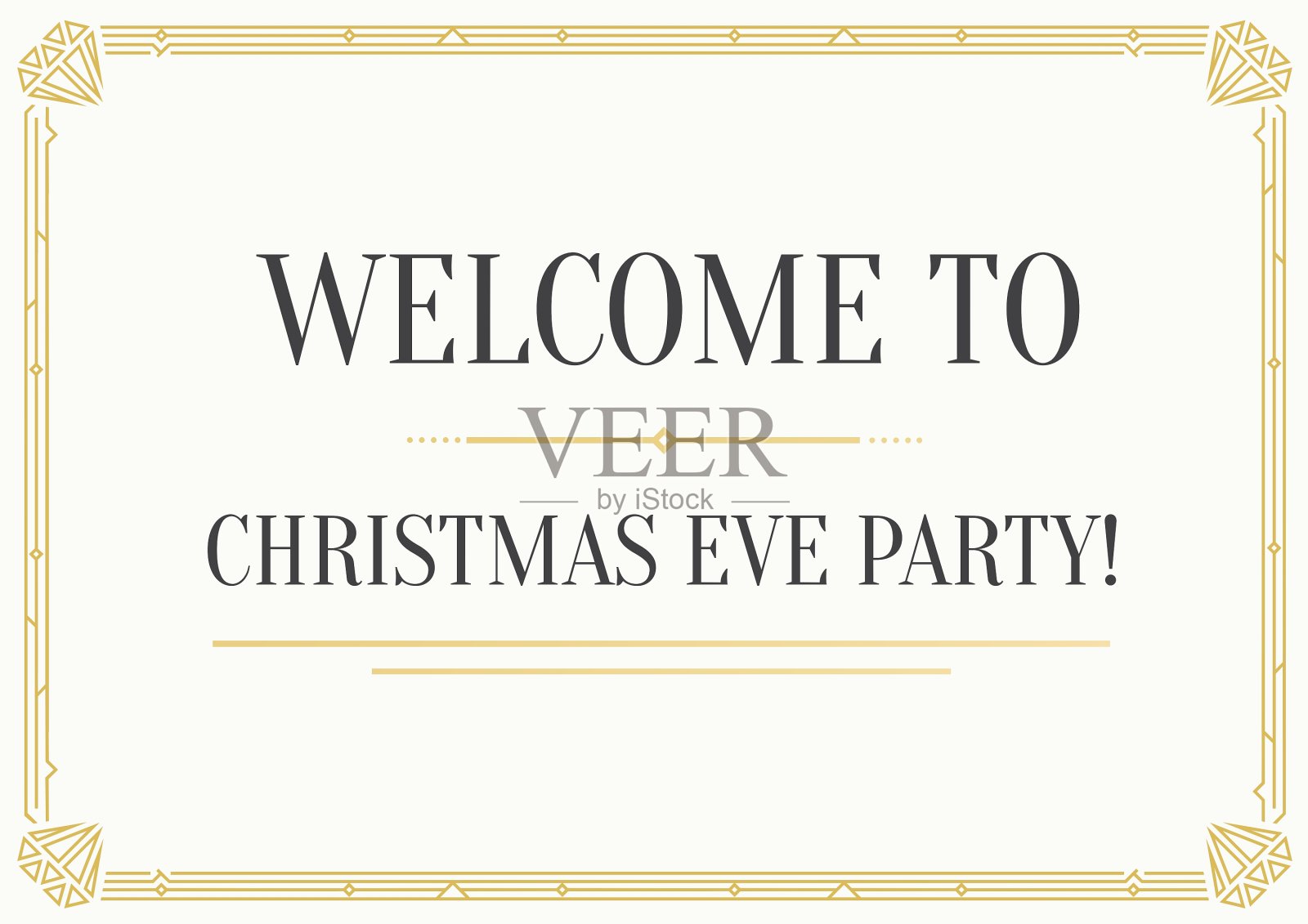 伟大的复古邀请标志在艺术装饰或设计模板素材