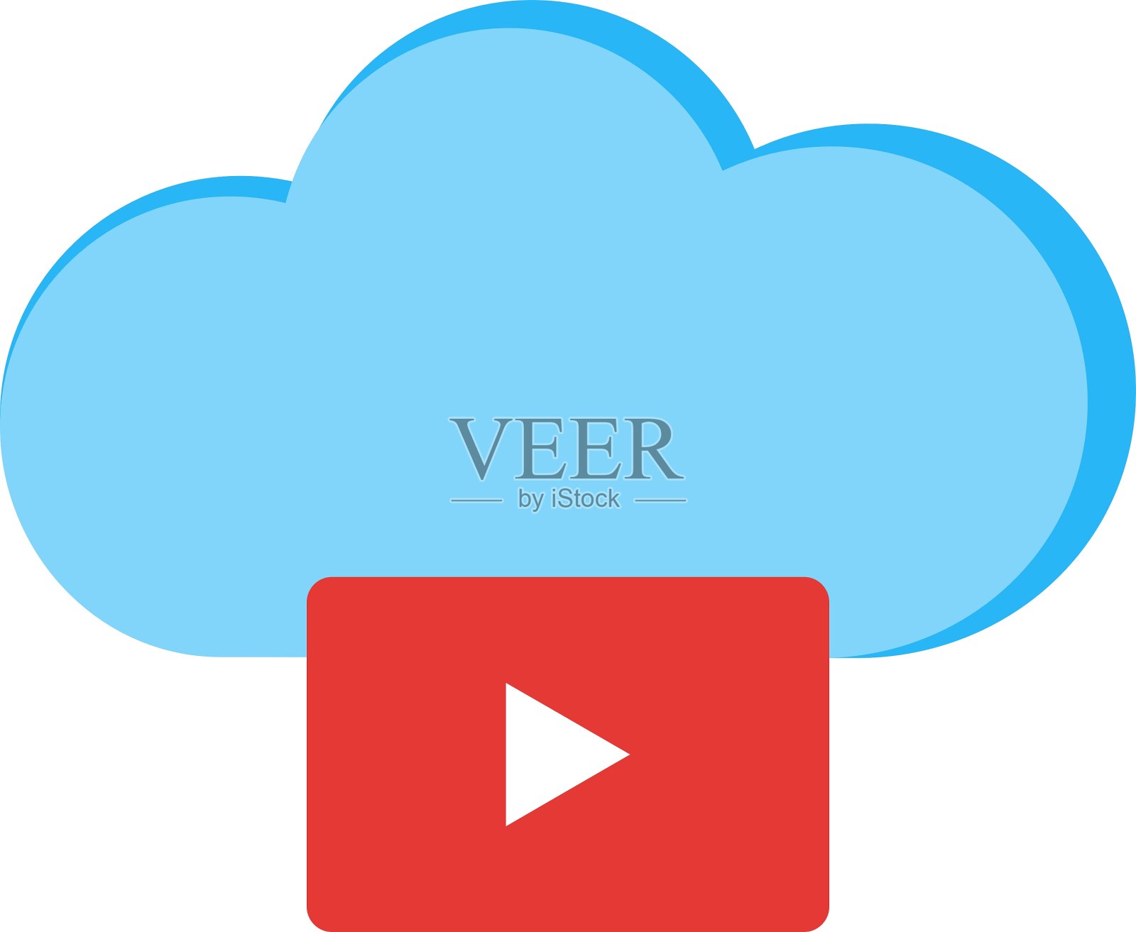 视频云插画图片素材