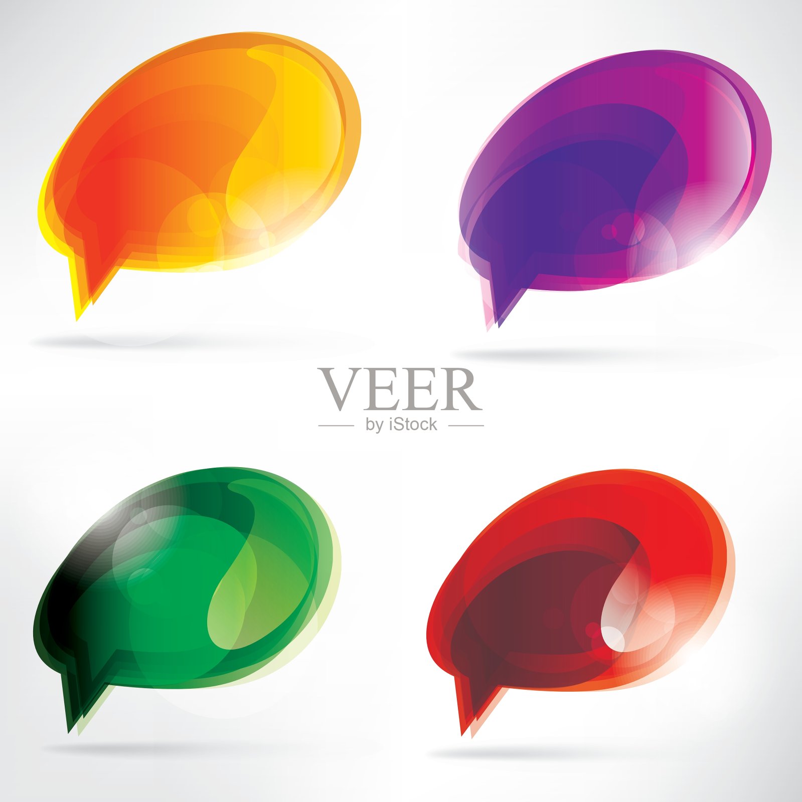 带有语音气泡的抽象背景插画图片素材