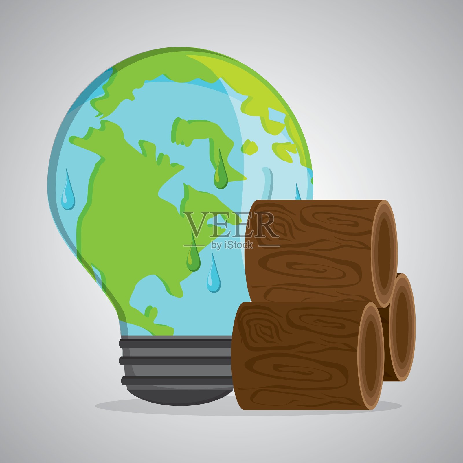 拯救地球设计生态图标绿色思考插画图片素材