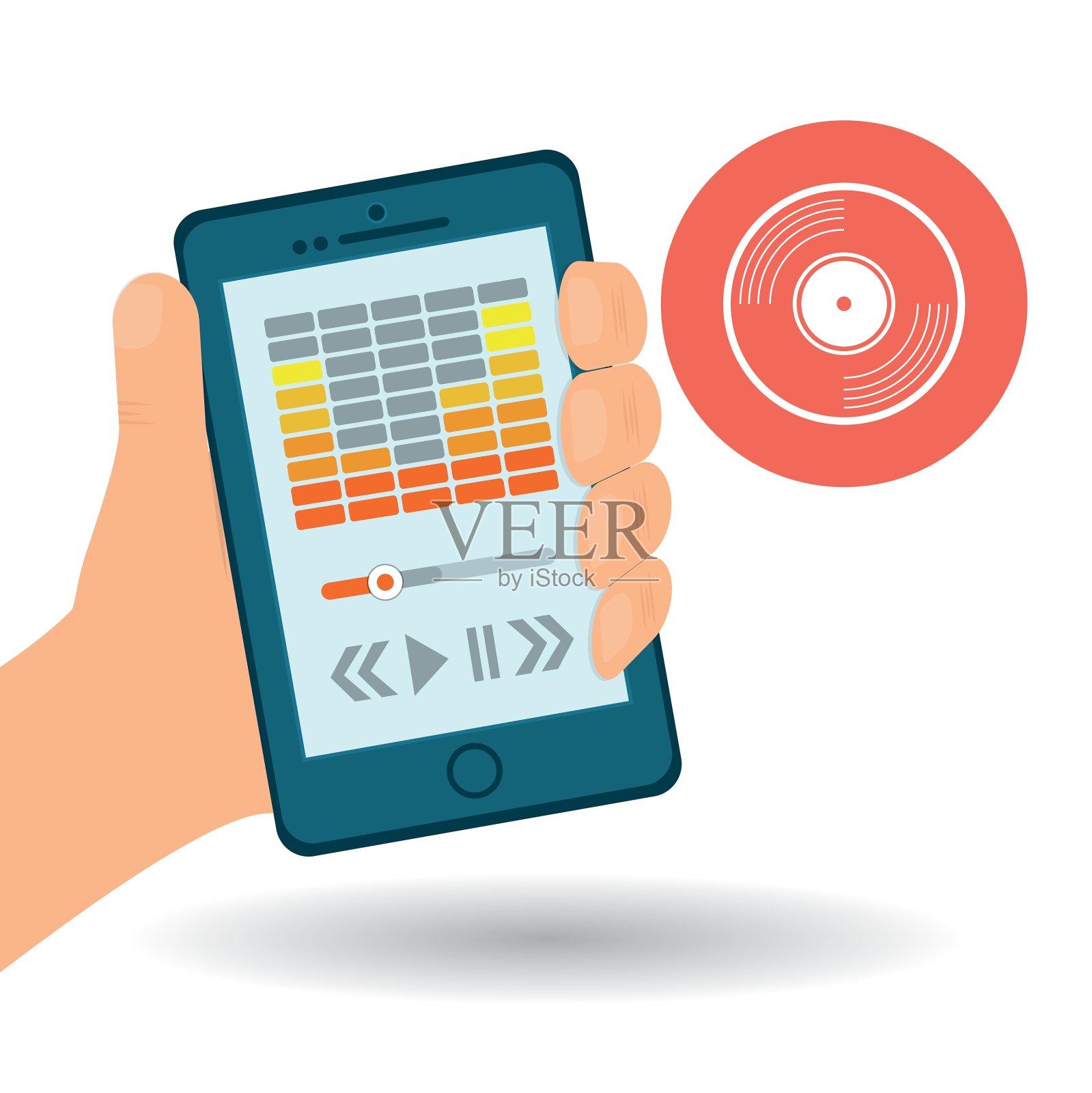 音乐设计在线概念媒体插画图片素材