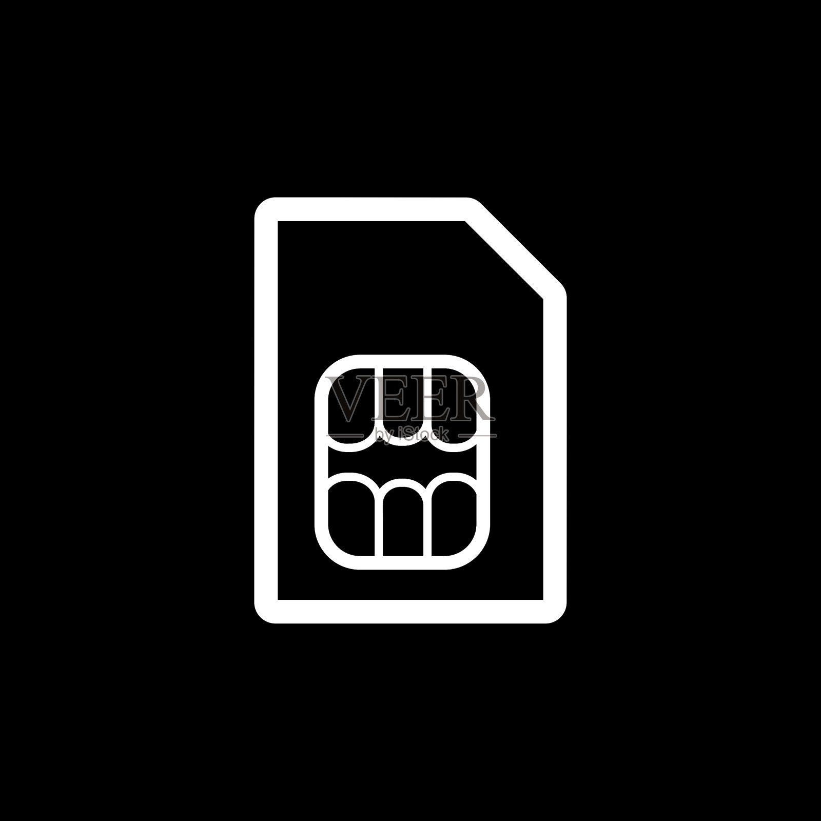 sim卡图标sim卡符号平坦插画图片素材