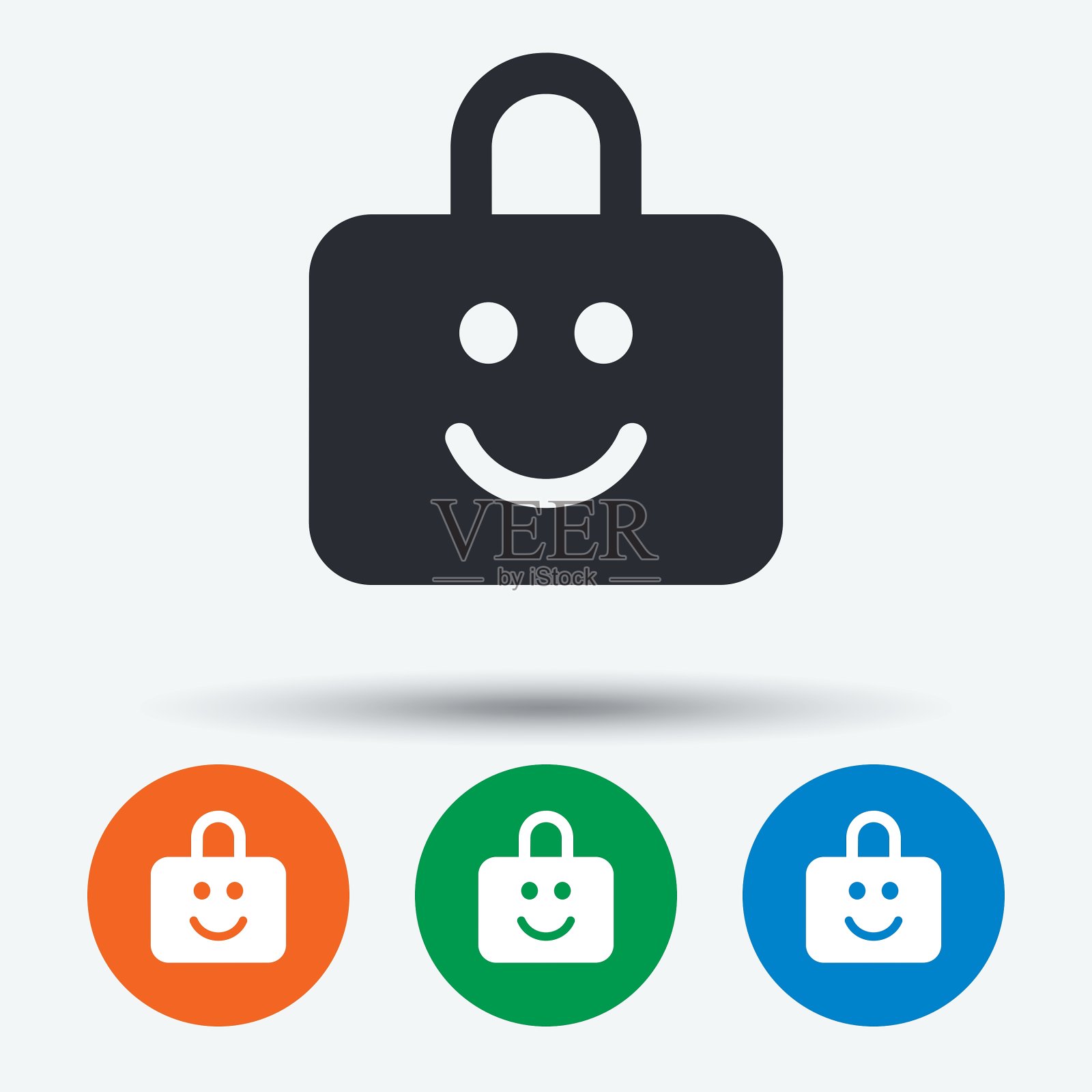 儿童锁图标锁与微笑的象征图标素材