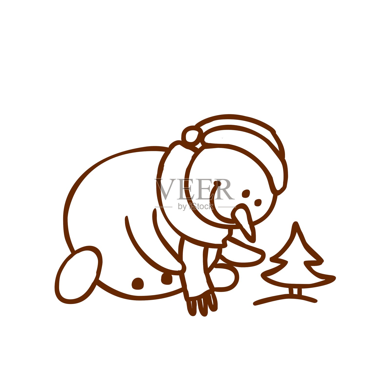 手绘雪人设计元素图片