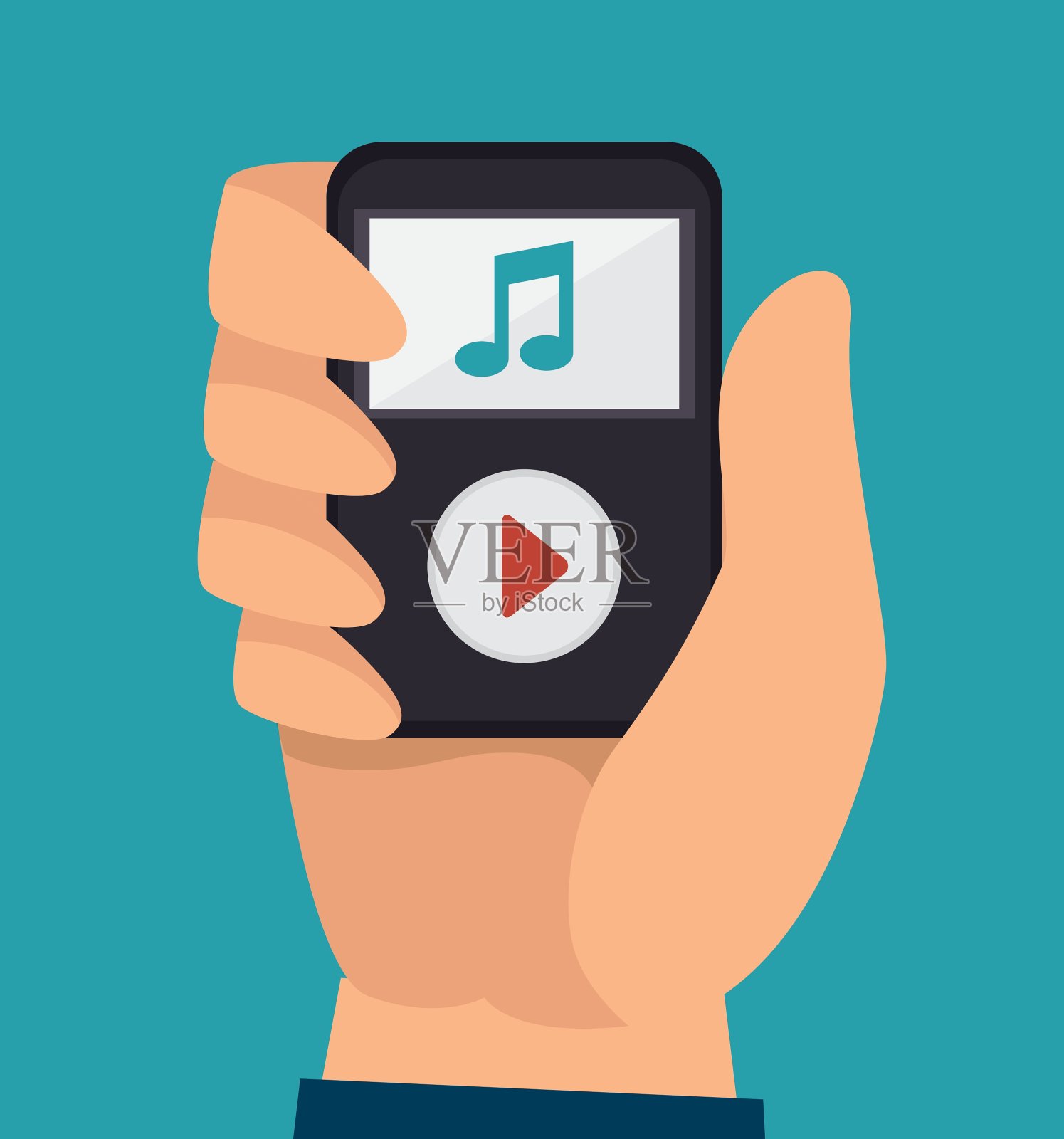 音乐播放器的设计插画图片素材