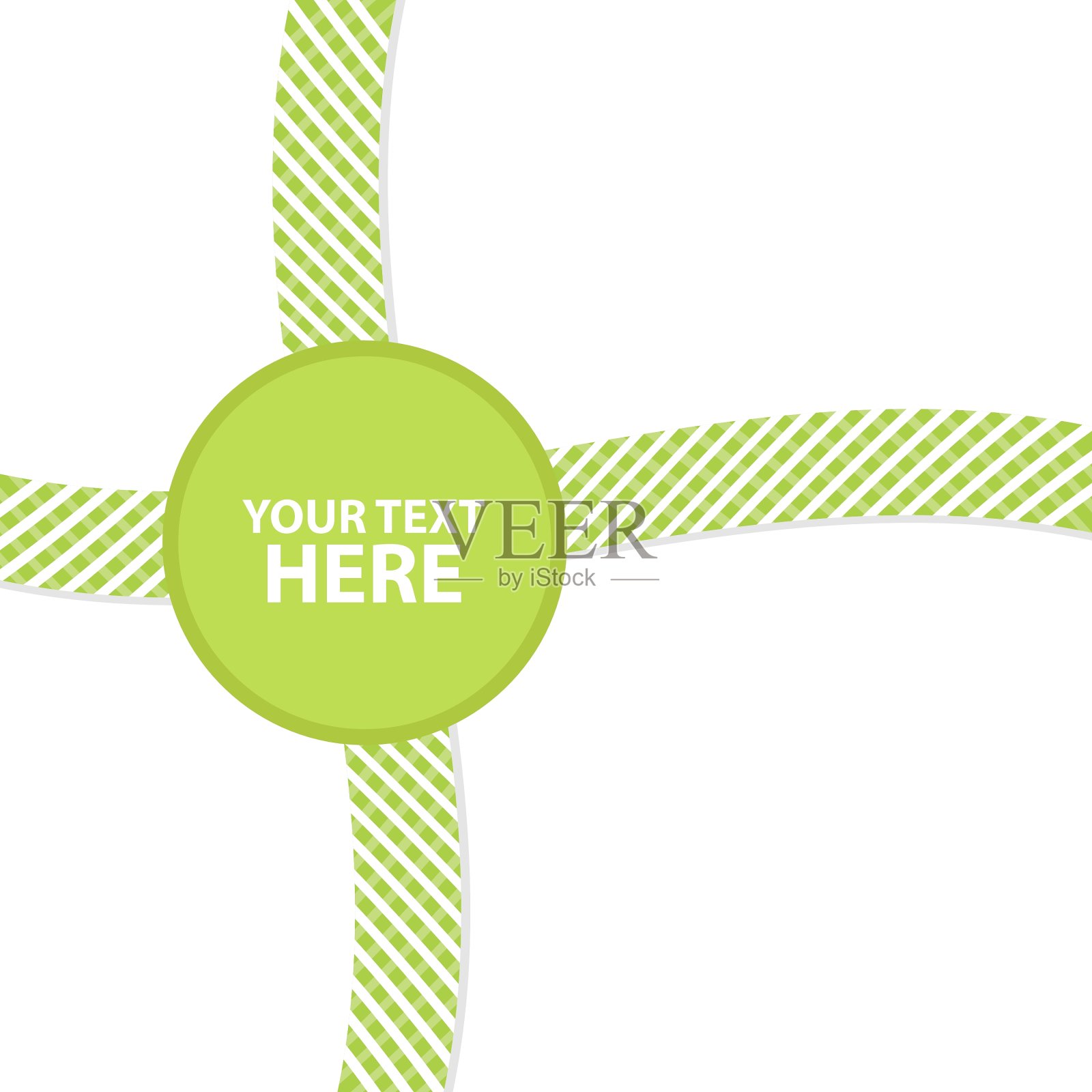 丝带为您的文本孤立在白色背景设计元素图片