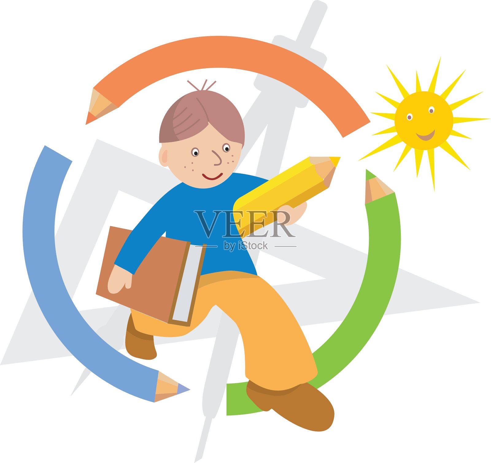 学生学习用品设计元素图片