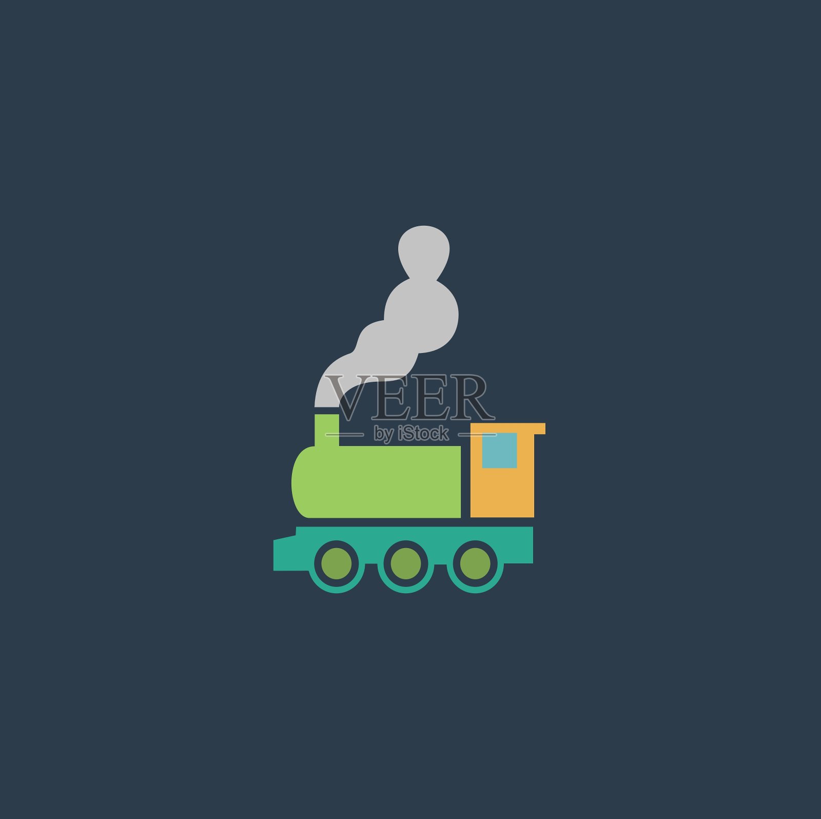 火车平图标插画图片素材