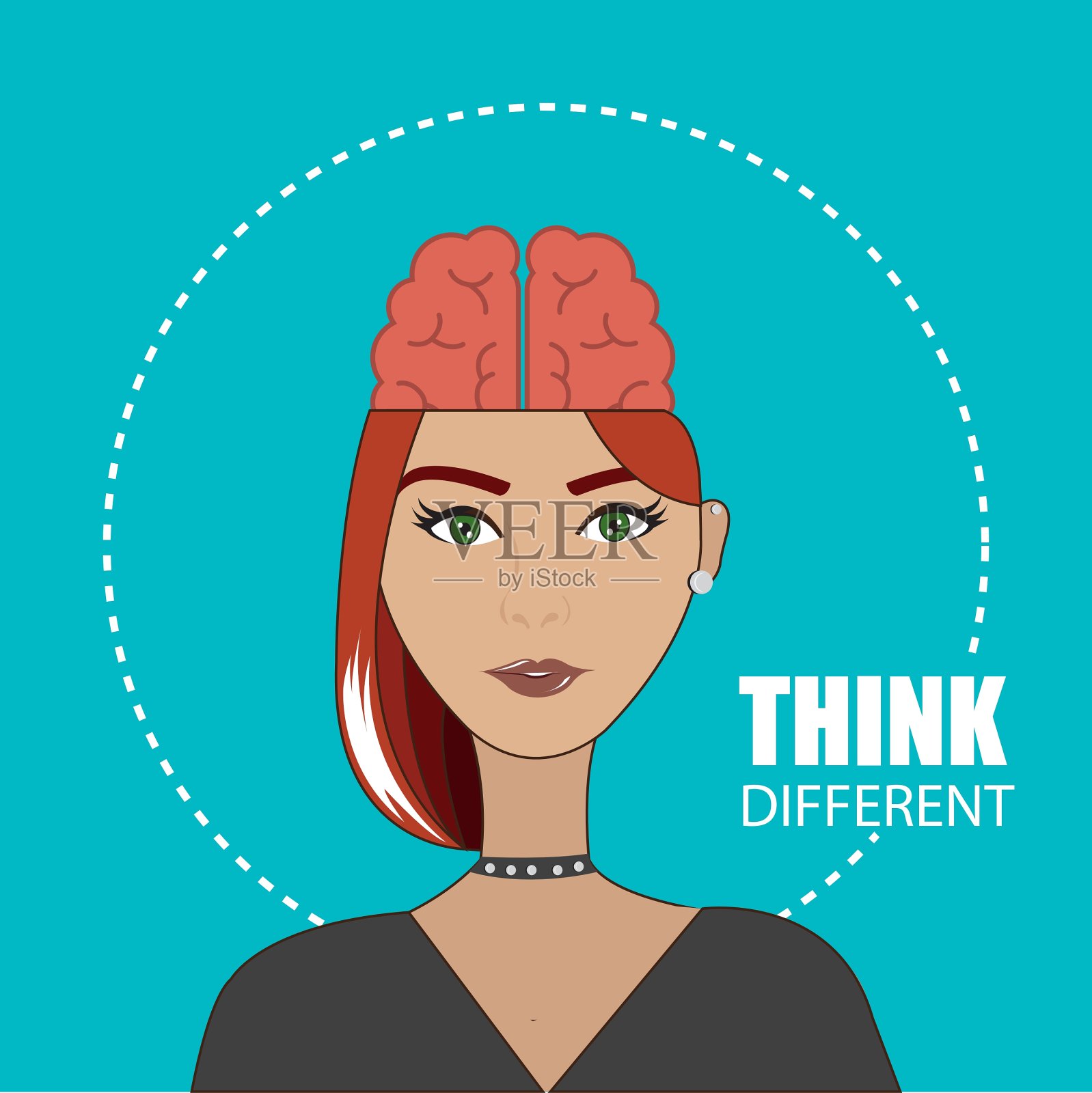 伟大的思想来自年轻的头脑插画图片素材