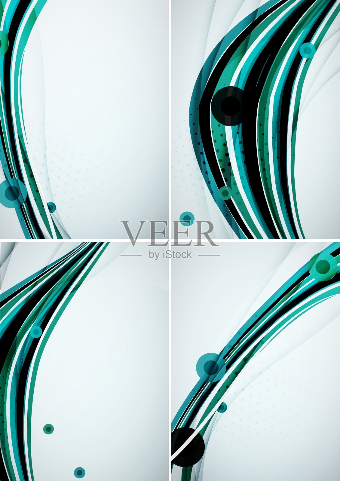 背景抽象典雅，色彩丰富插画图片素材