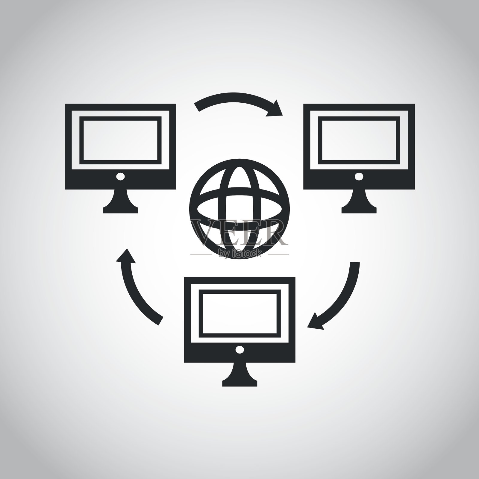 互联网设计在线图标技术概念插画图片素材