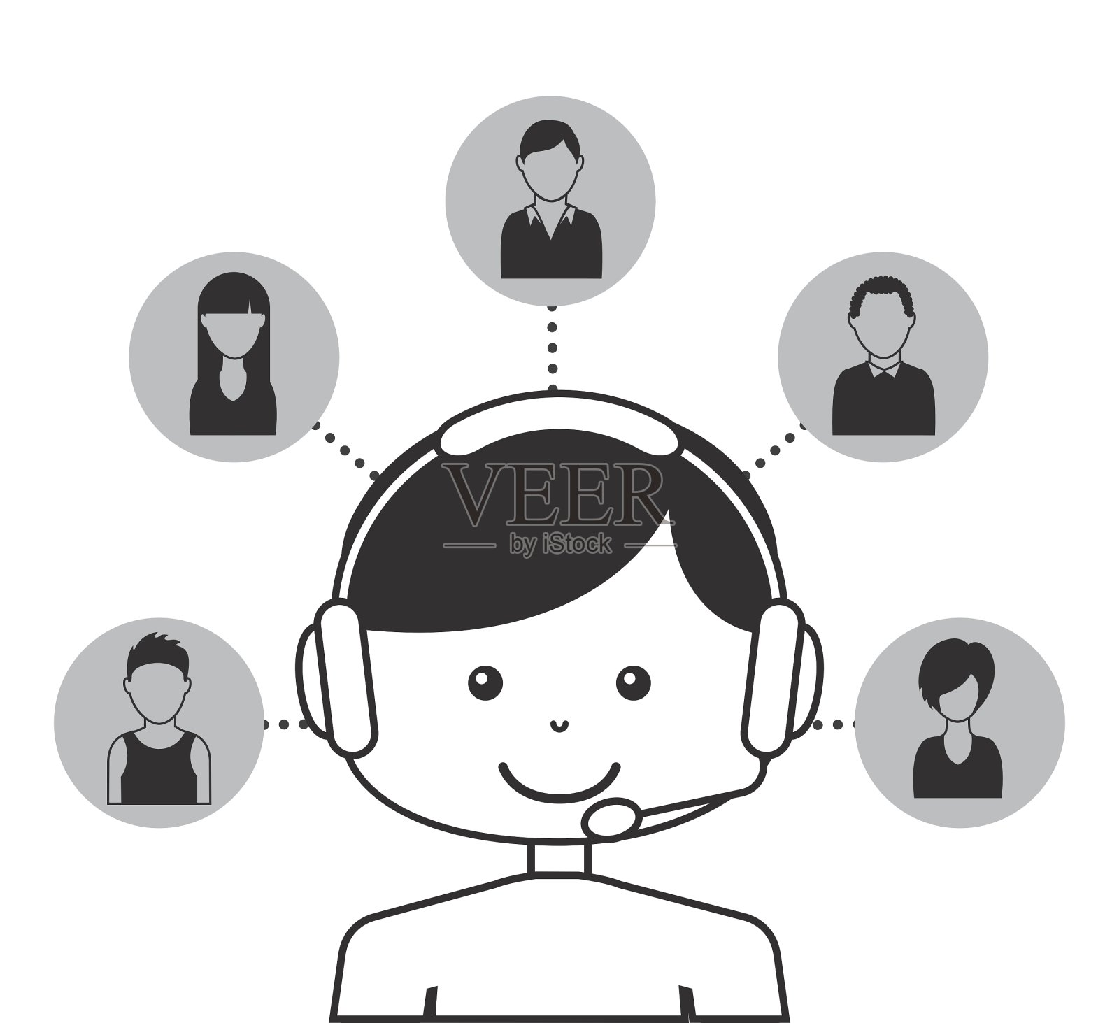 客户服务设计元素图片