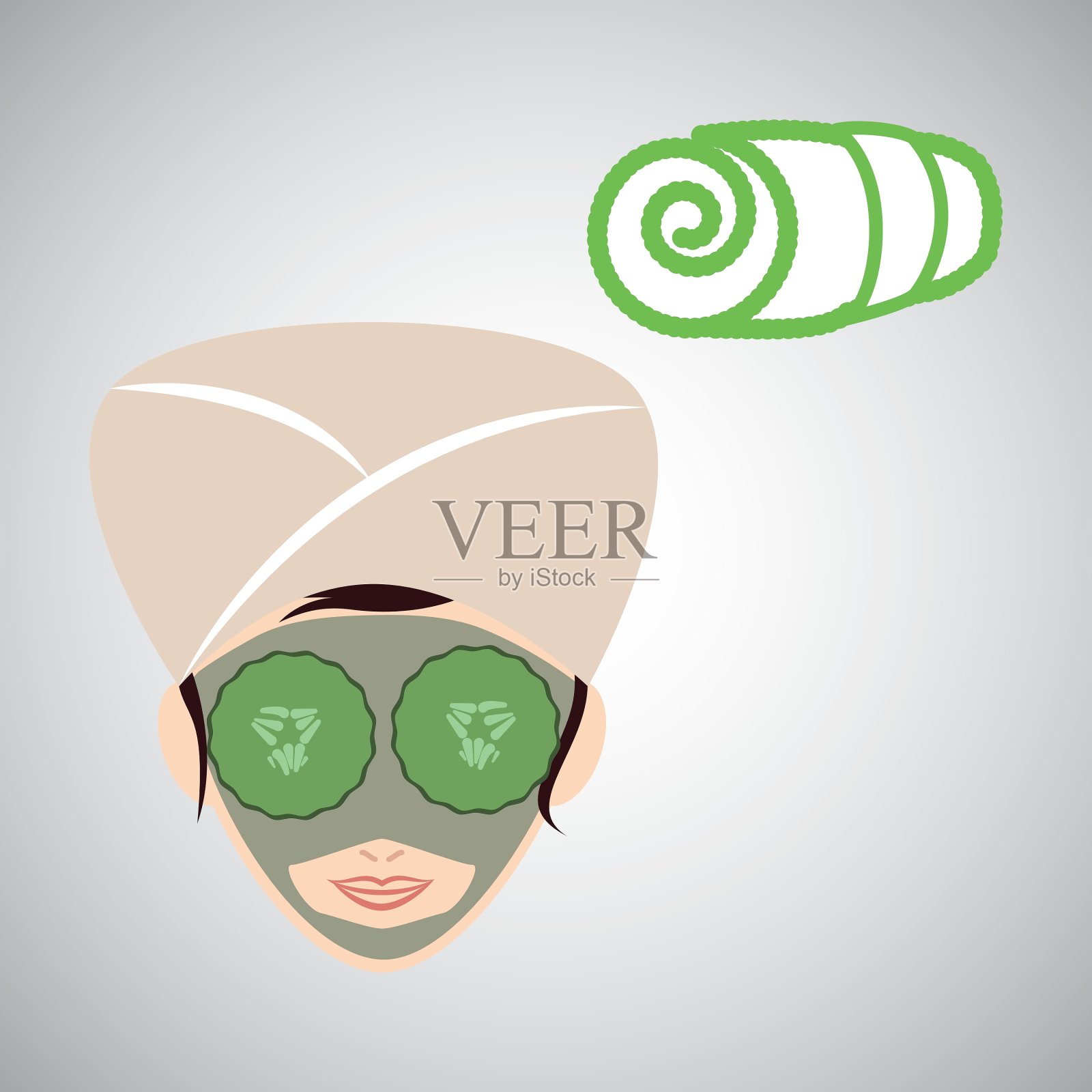 水疗中心设计健康图标孤立插画图片素材