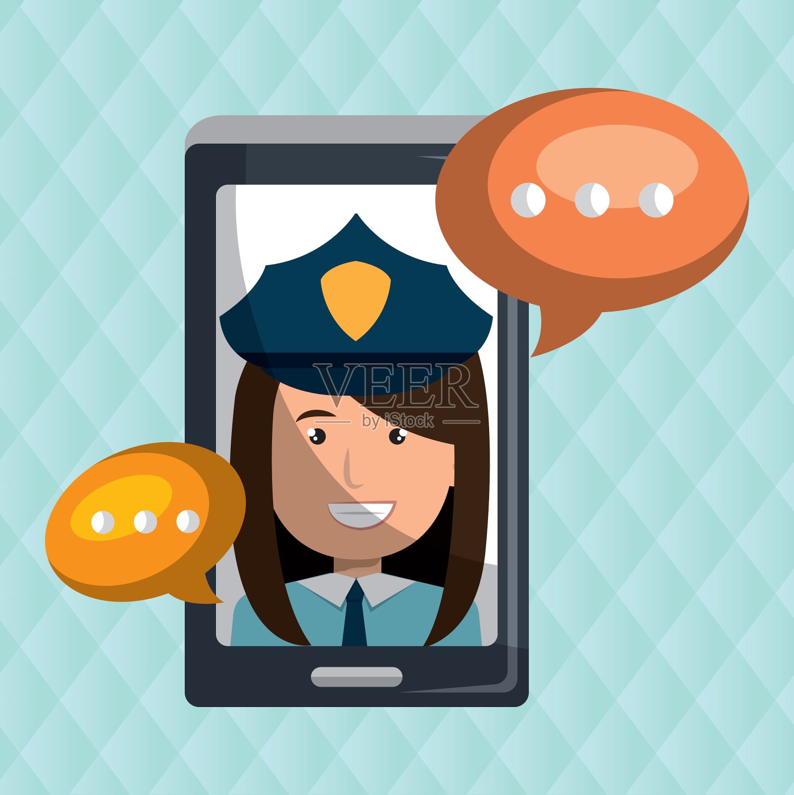 在线交流孤立图标设计的人插画图片素材