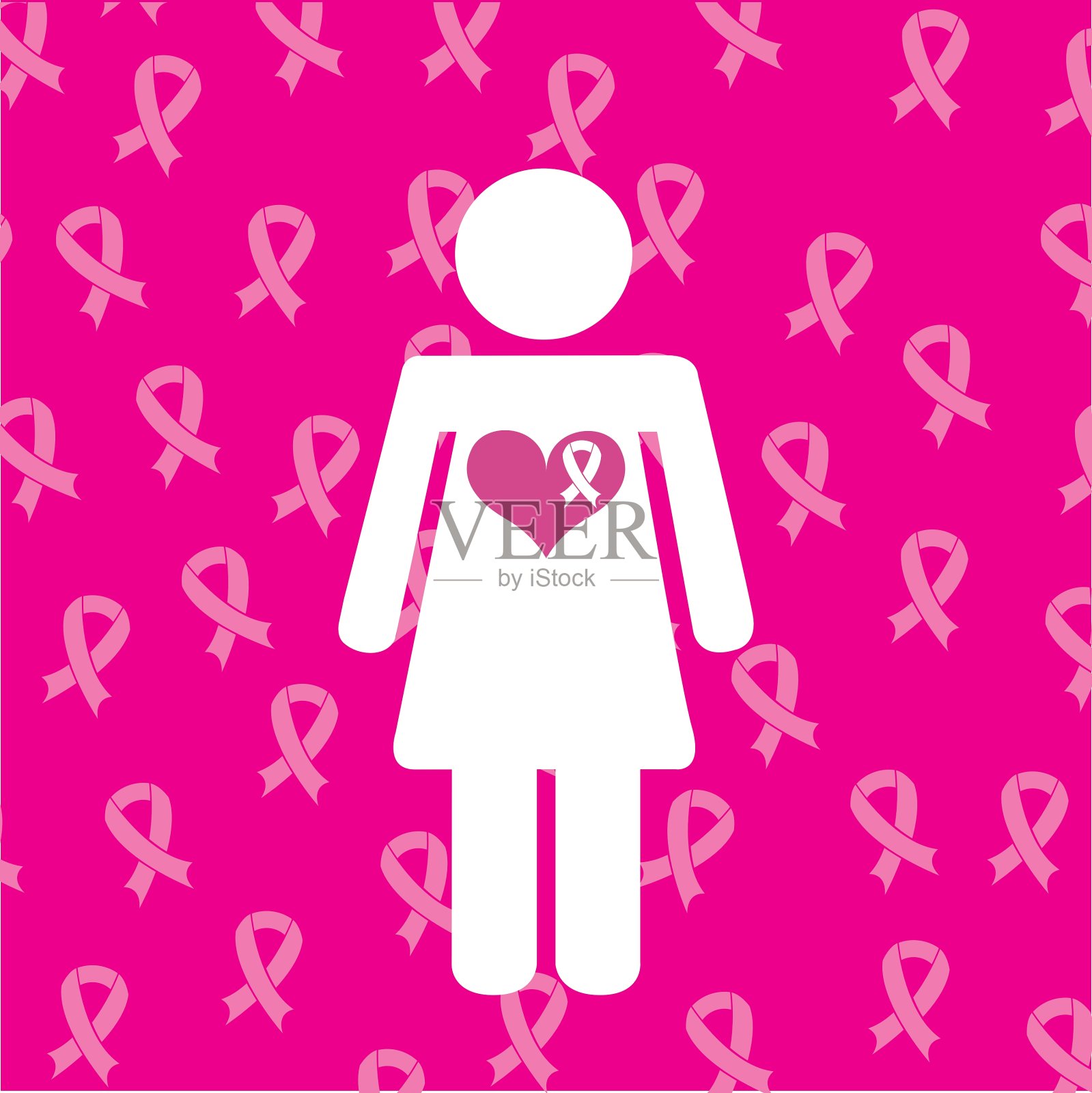 乳腺癌的设计插画图片素材