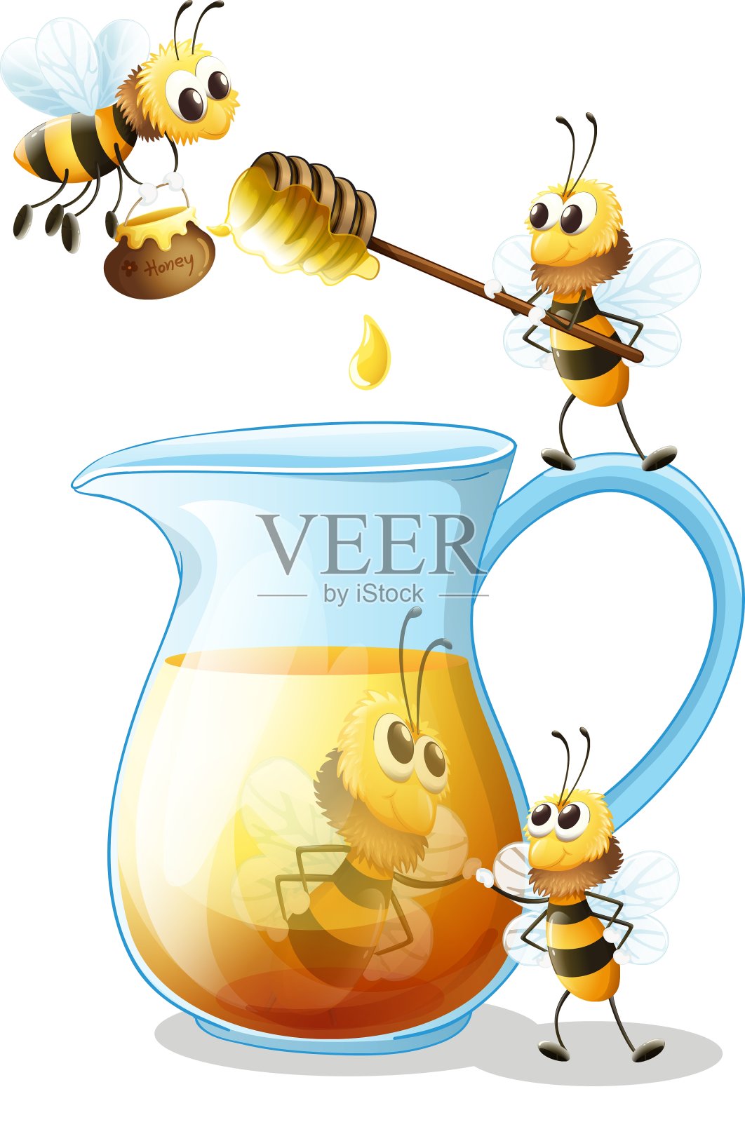 蜜蜂和蜂蜜设计元素图片