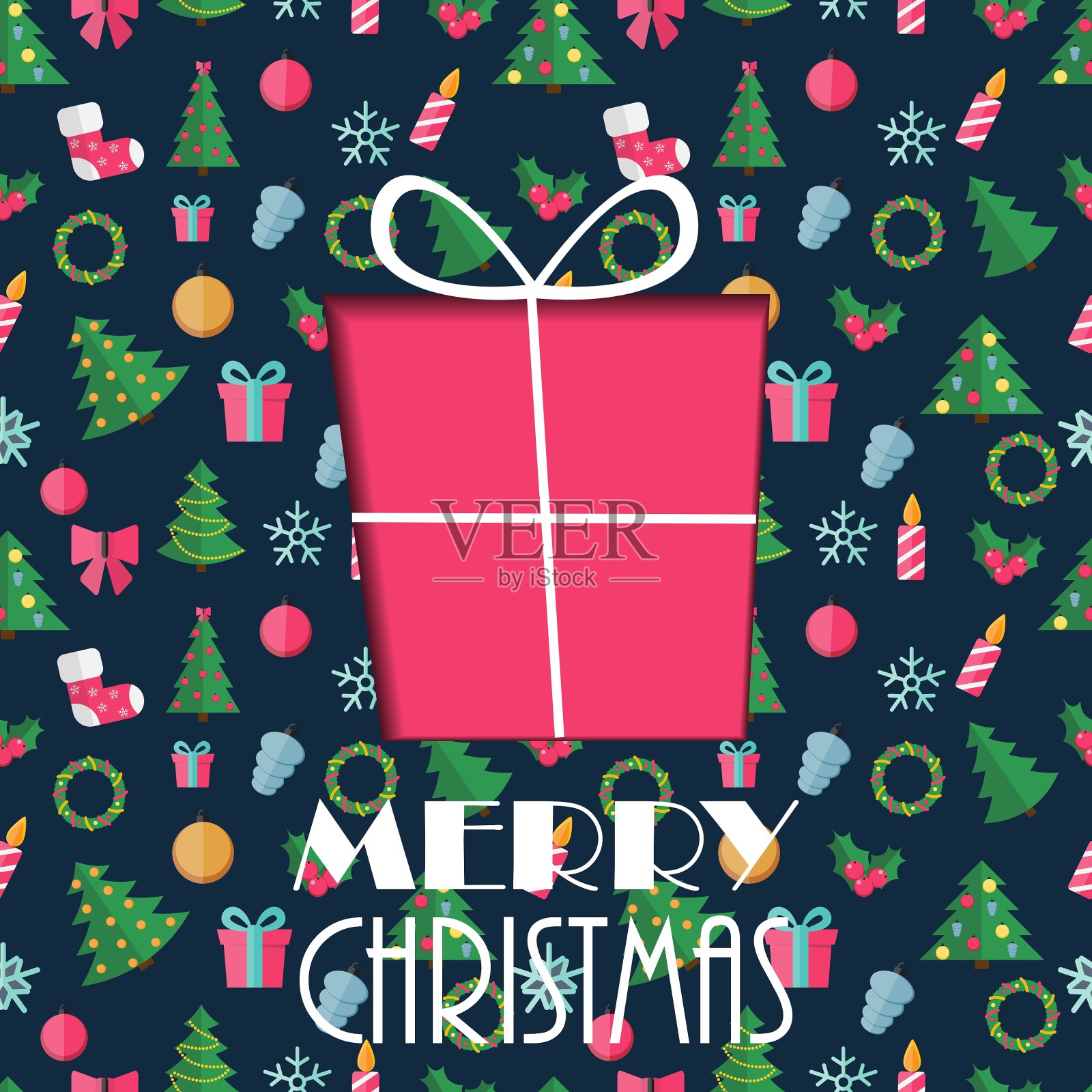 圣诞和新年背景设计模板素材