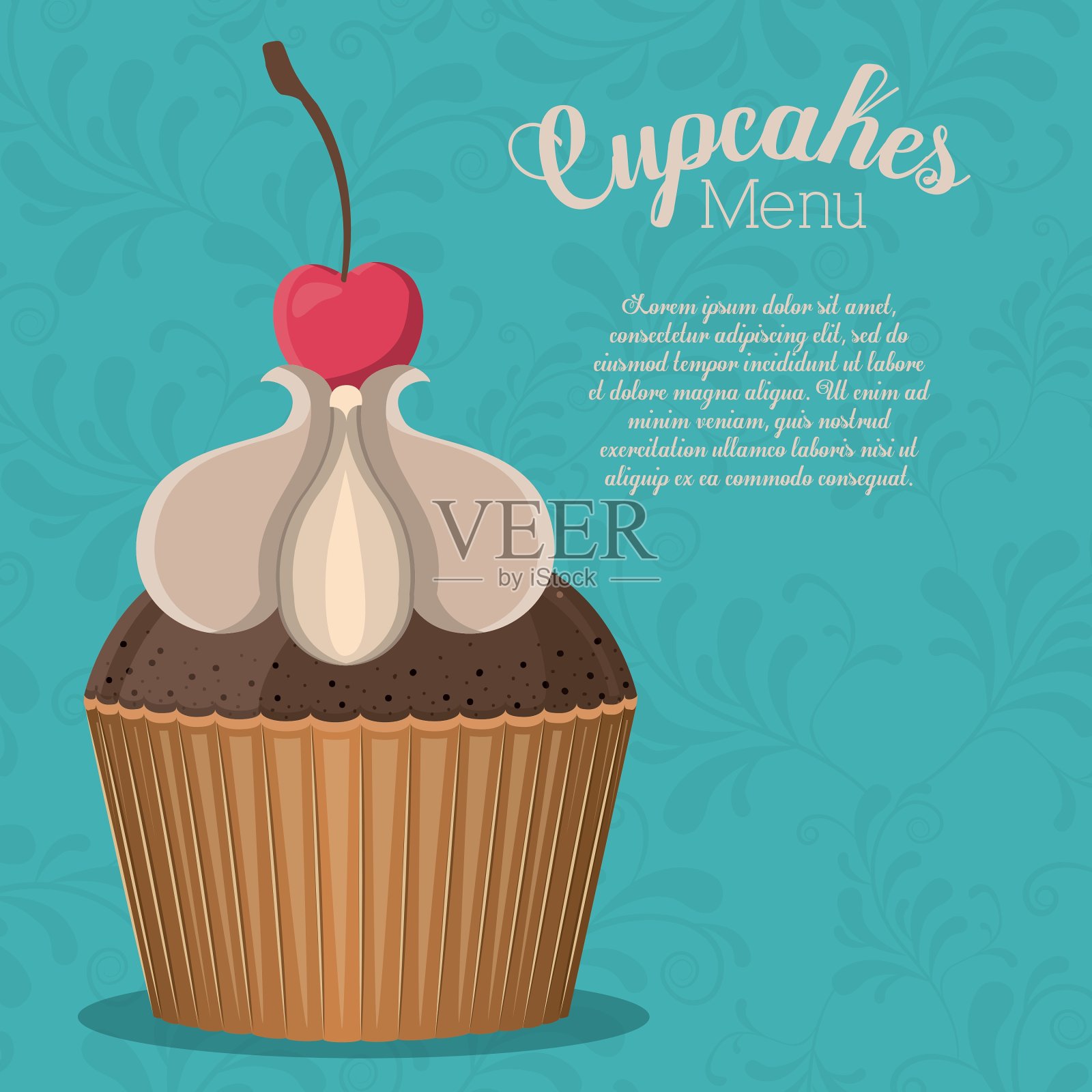 甜点的设计插画图片素材