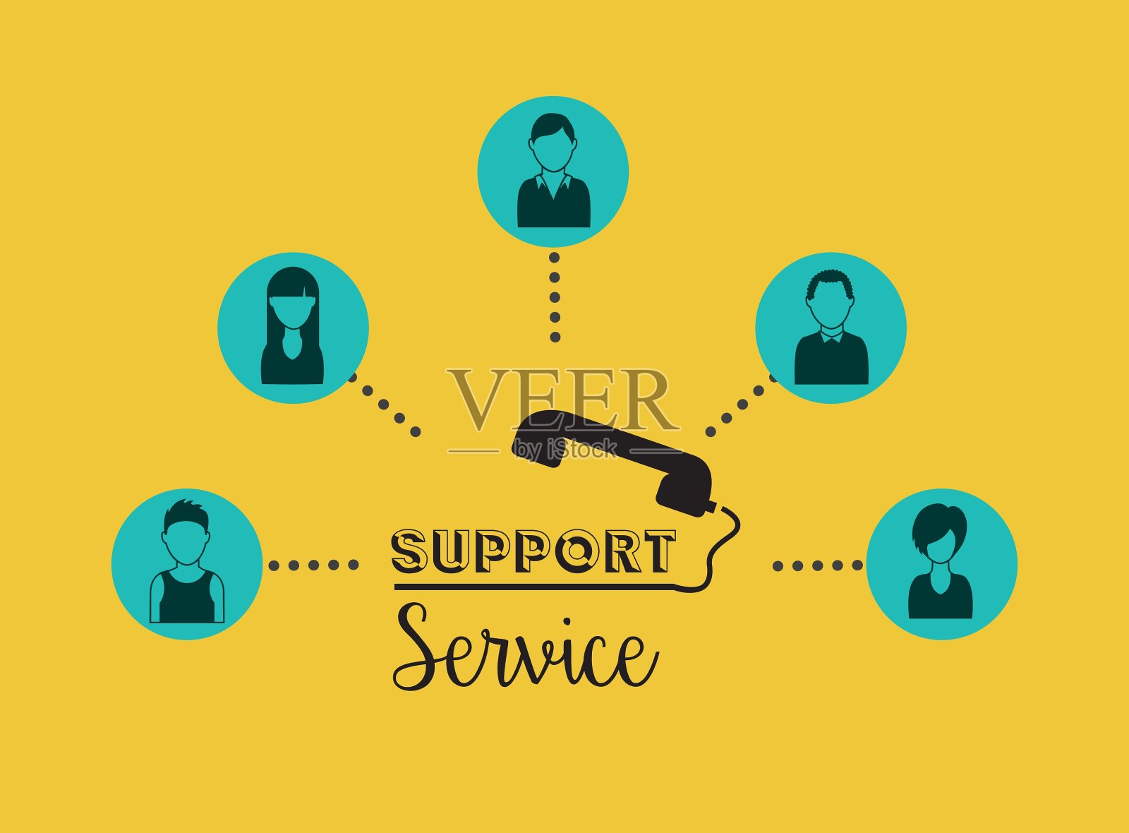 支持服务设计插画图片素材