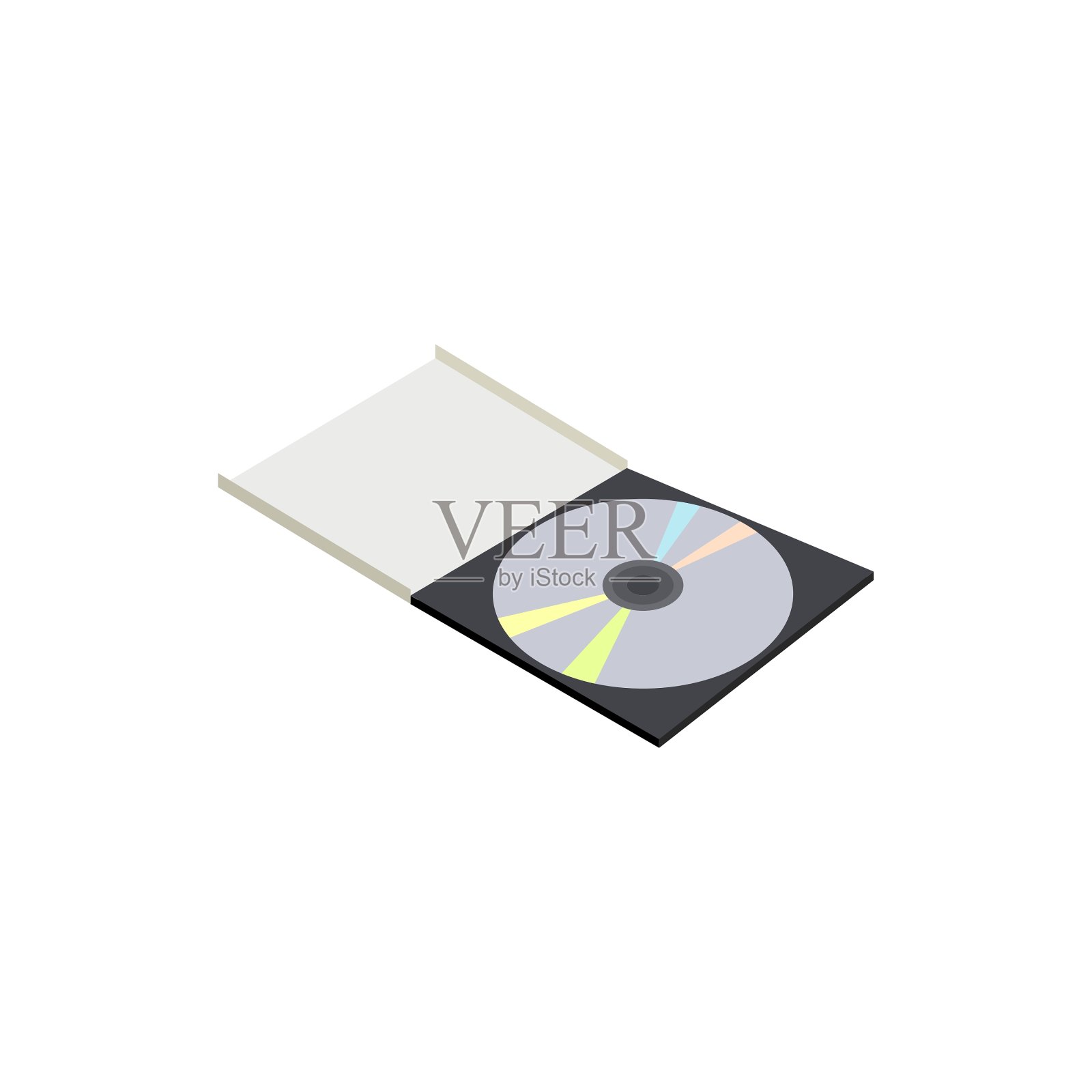 CD盒图标卡通风格插画图片素材