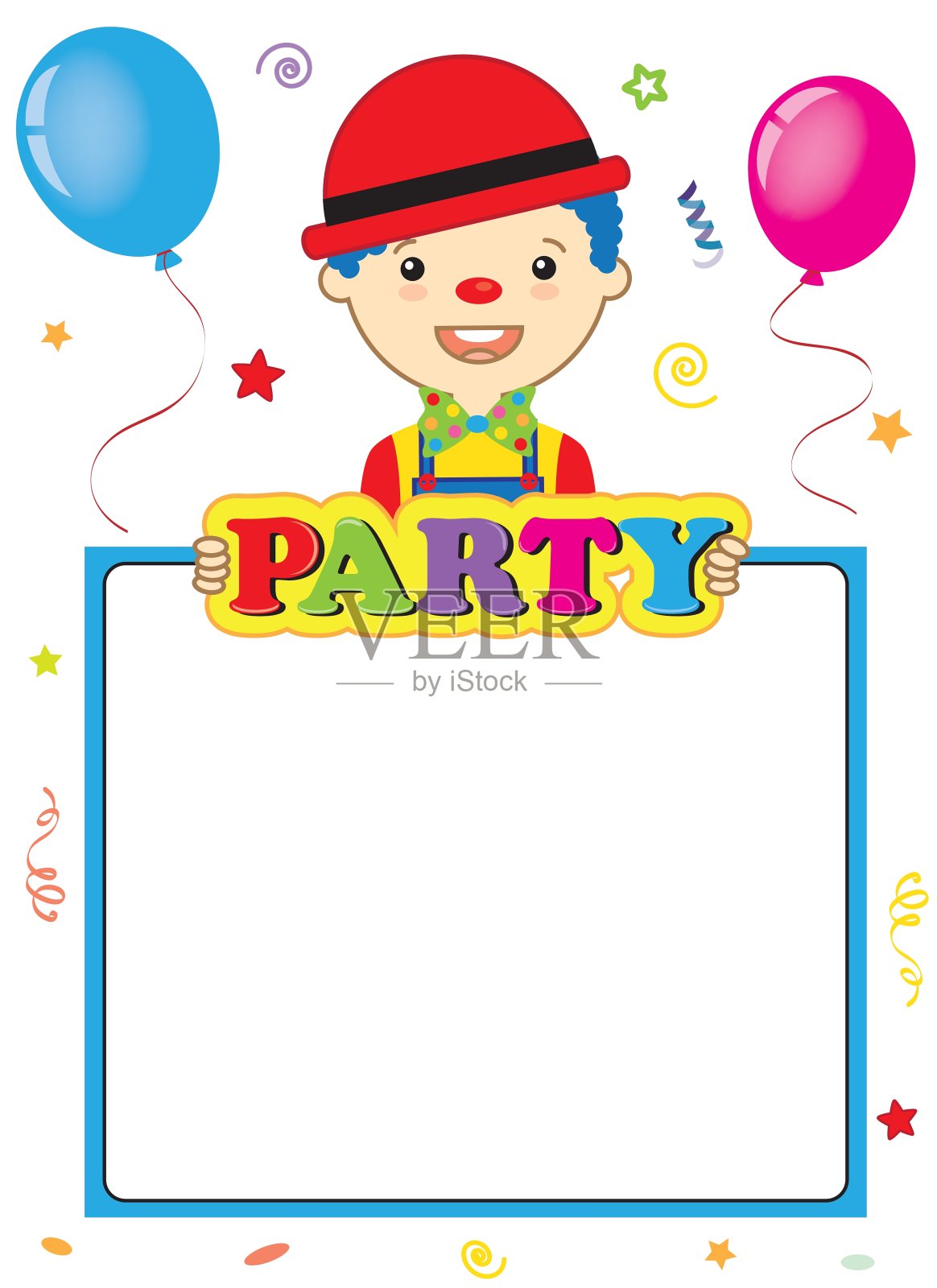 小丑的海报插画图片素材