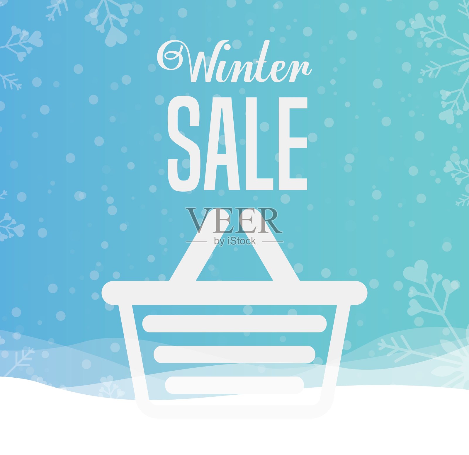 冬季销售设计插画图片素材