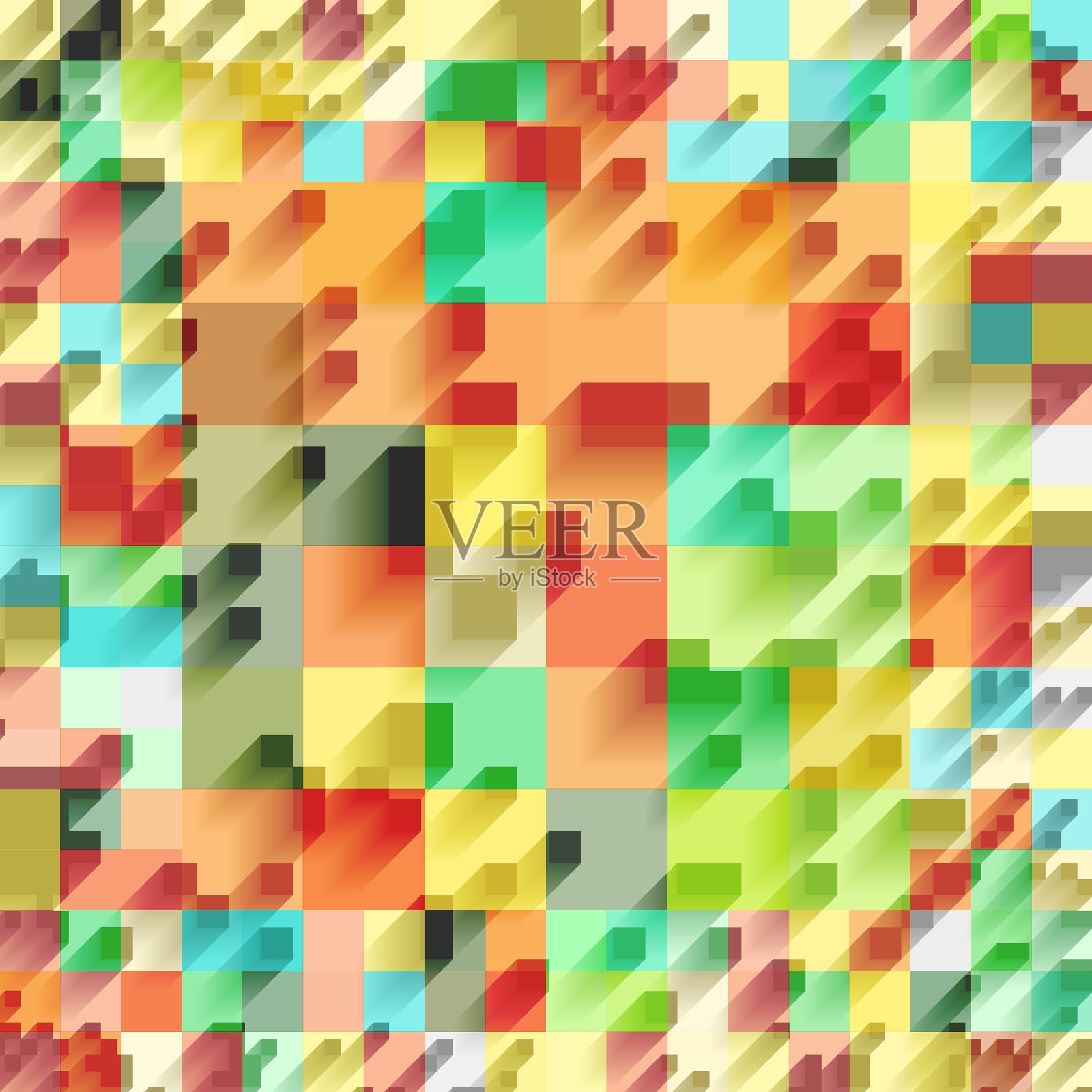 美丽的彩色的网格插画图片素材