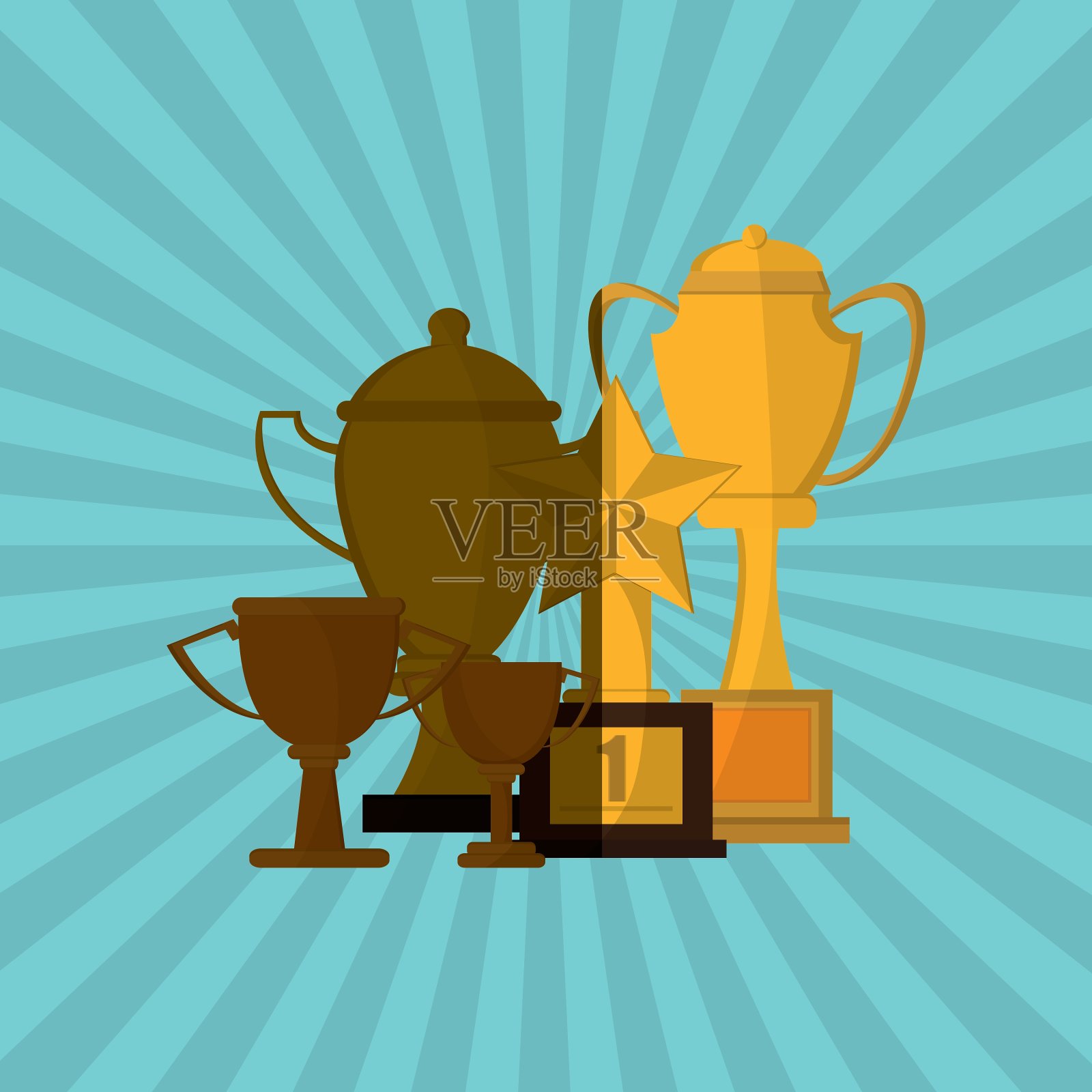 赢家图标设计插画图片素材