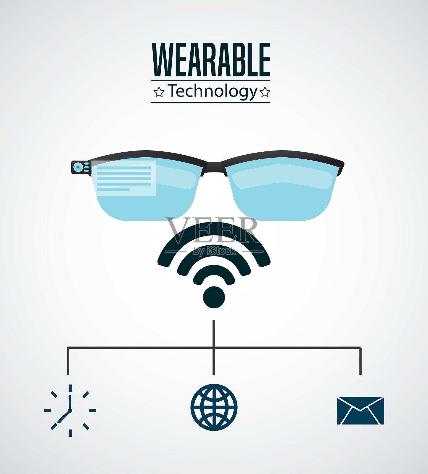 可穿戴技术设计插画图片素材