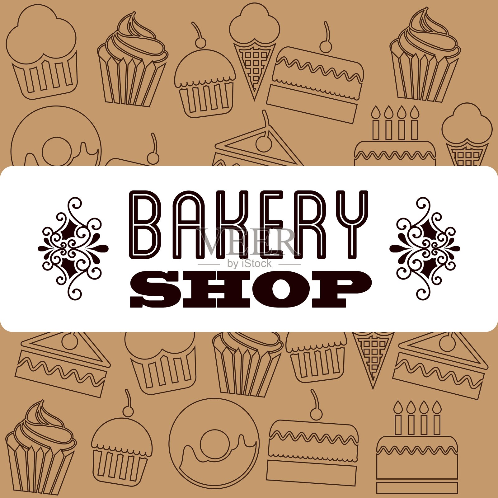 面包店车间设计插画图片素材