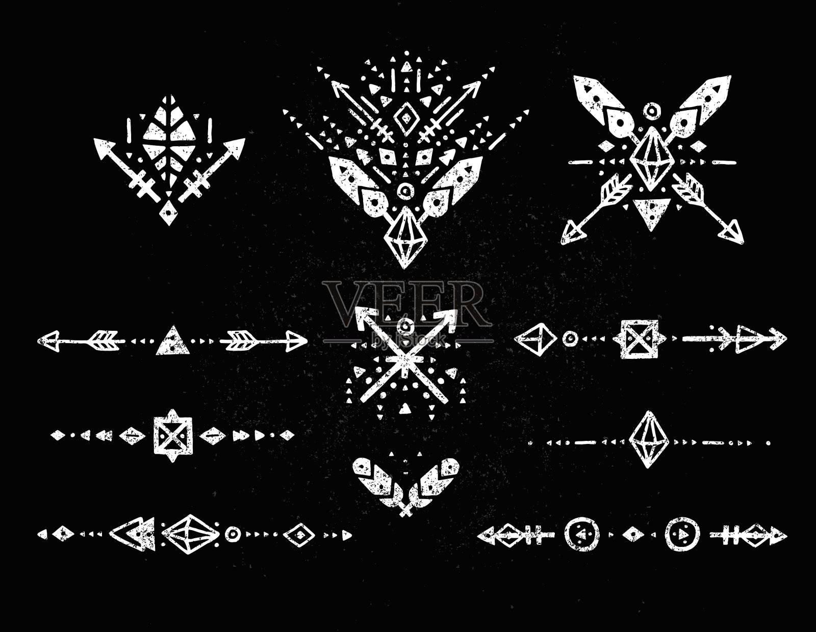 手绘部落收藏插画图片素材