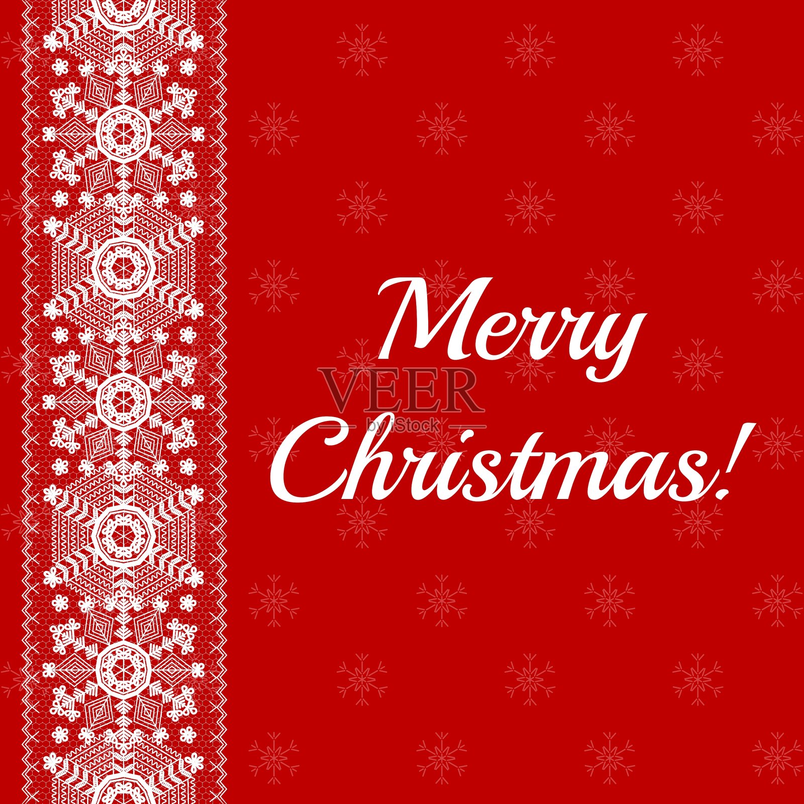 花边雪花图案边框设计模板素材