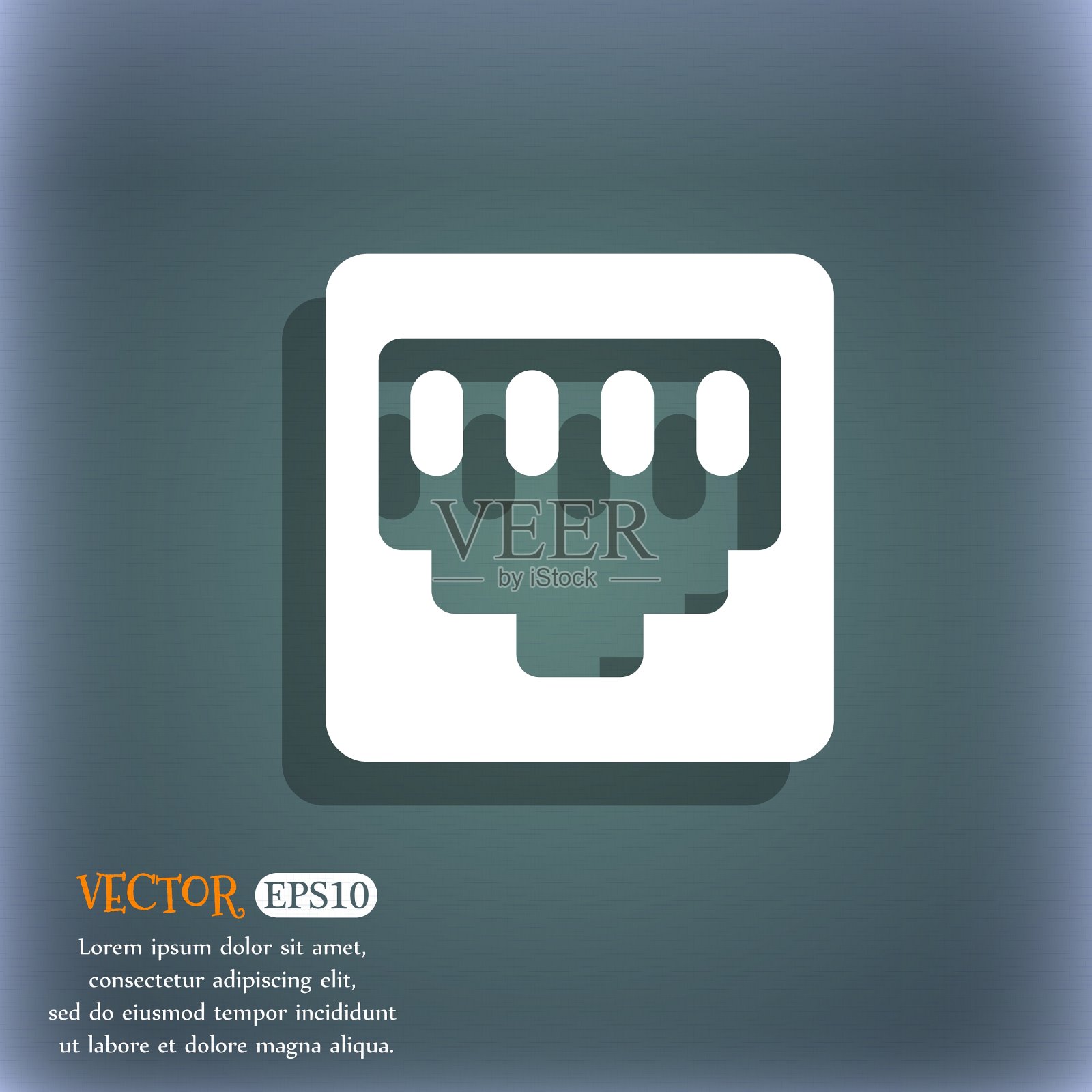 接插件的图标符号插画图片素材