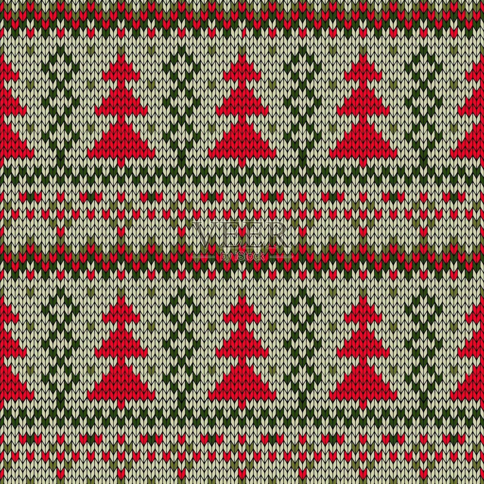 圣诞节无缝模式插画图片素材