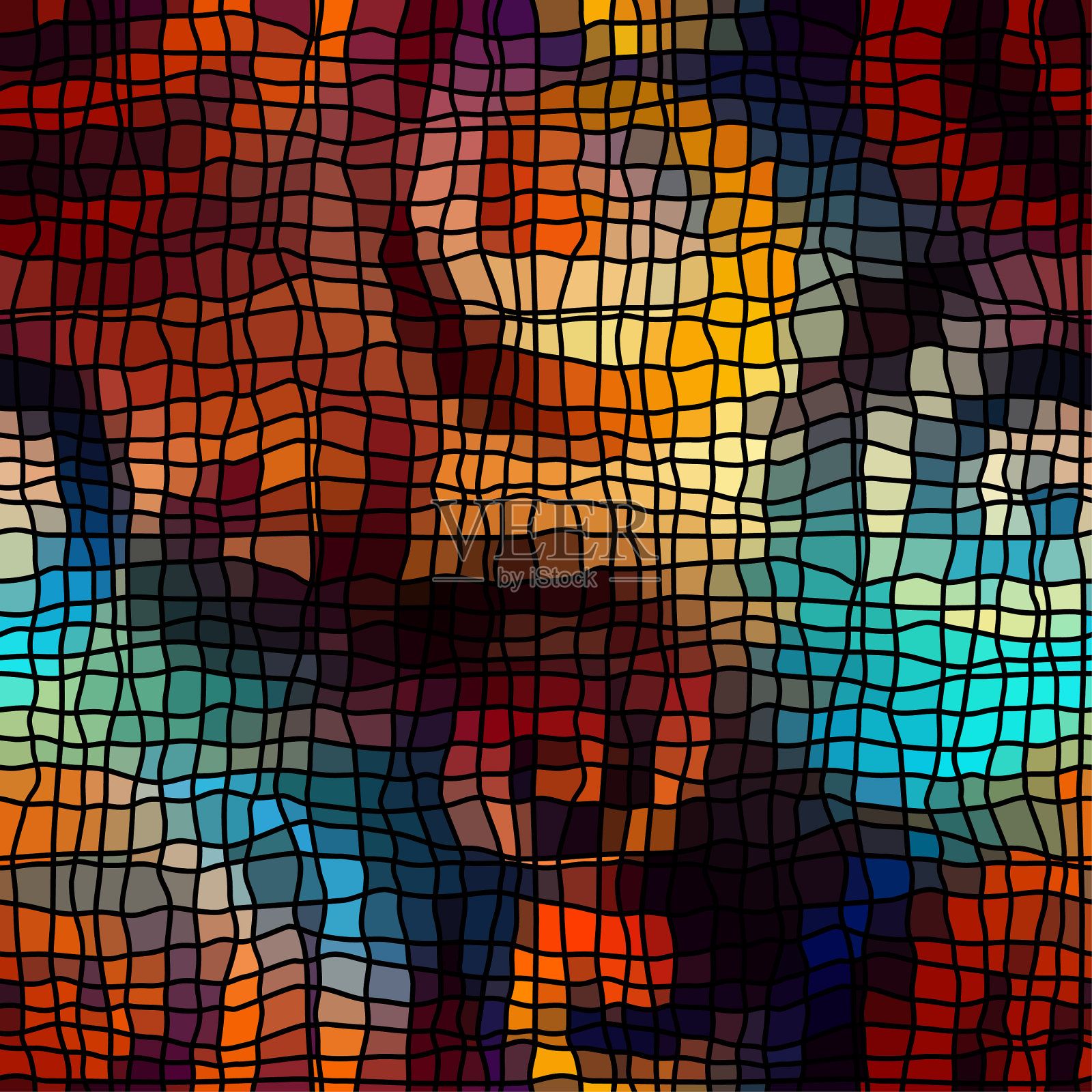 抽象的马赛克背景插画图片素材