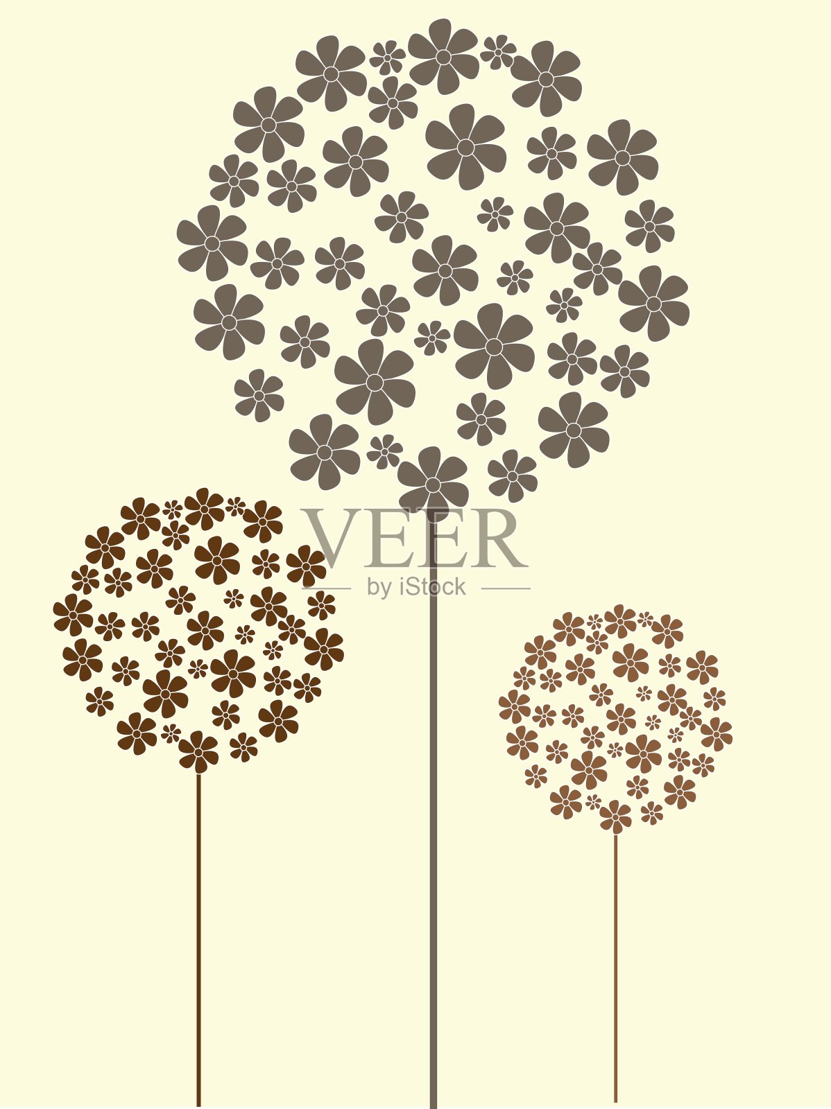 花的背景与花插画图片素材