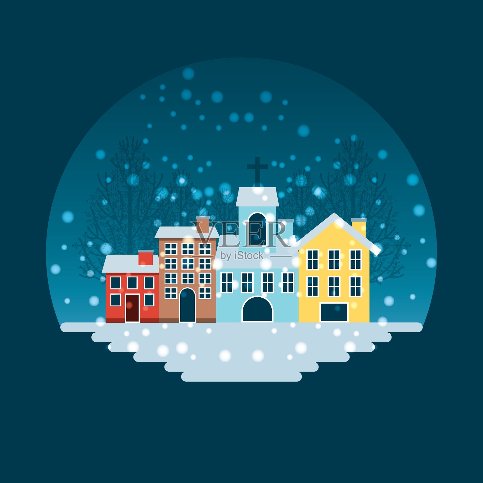 欢迎冬季设计插画图片素材