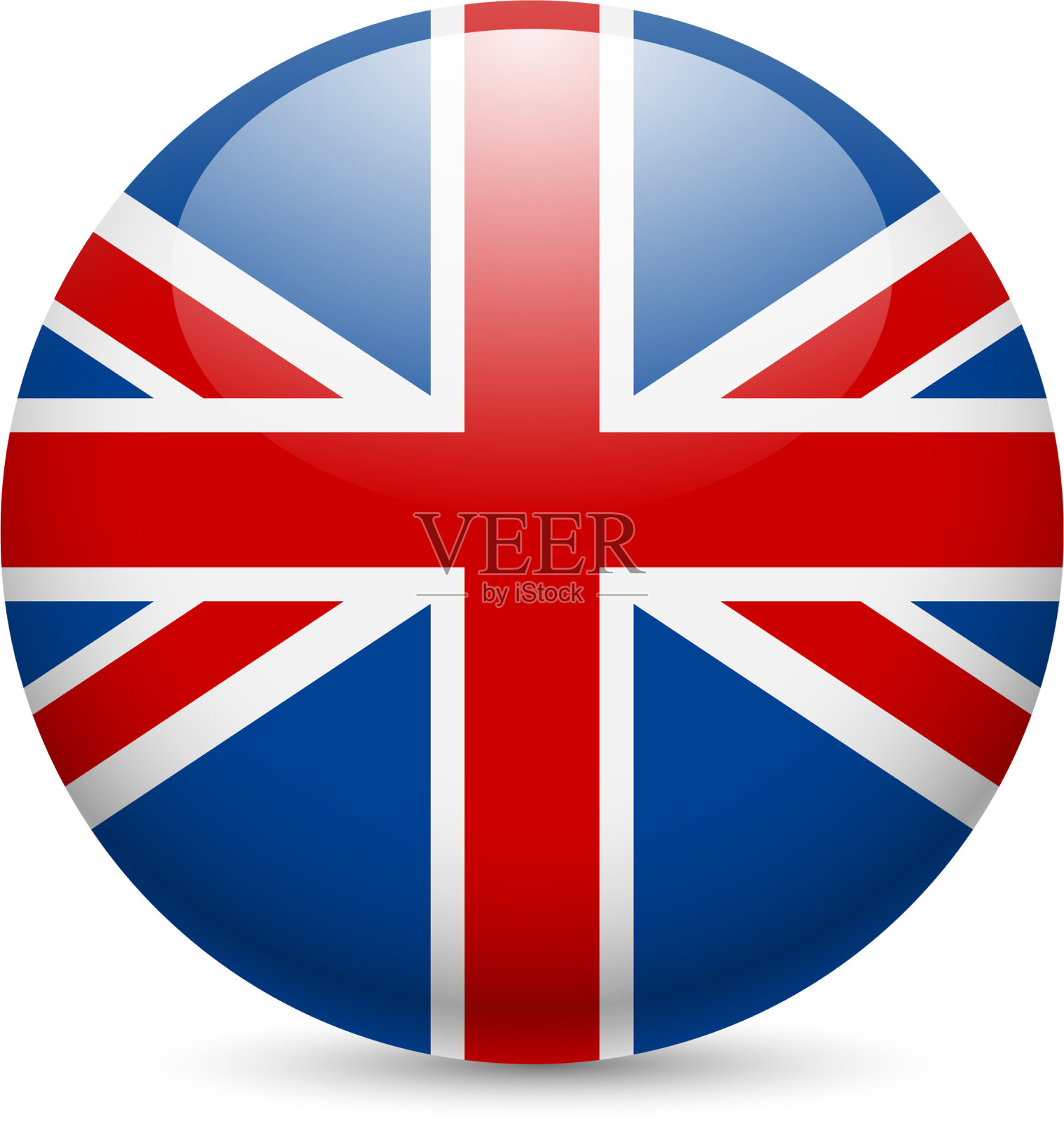 圆形光滑的英国标志插画图片素材