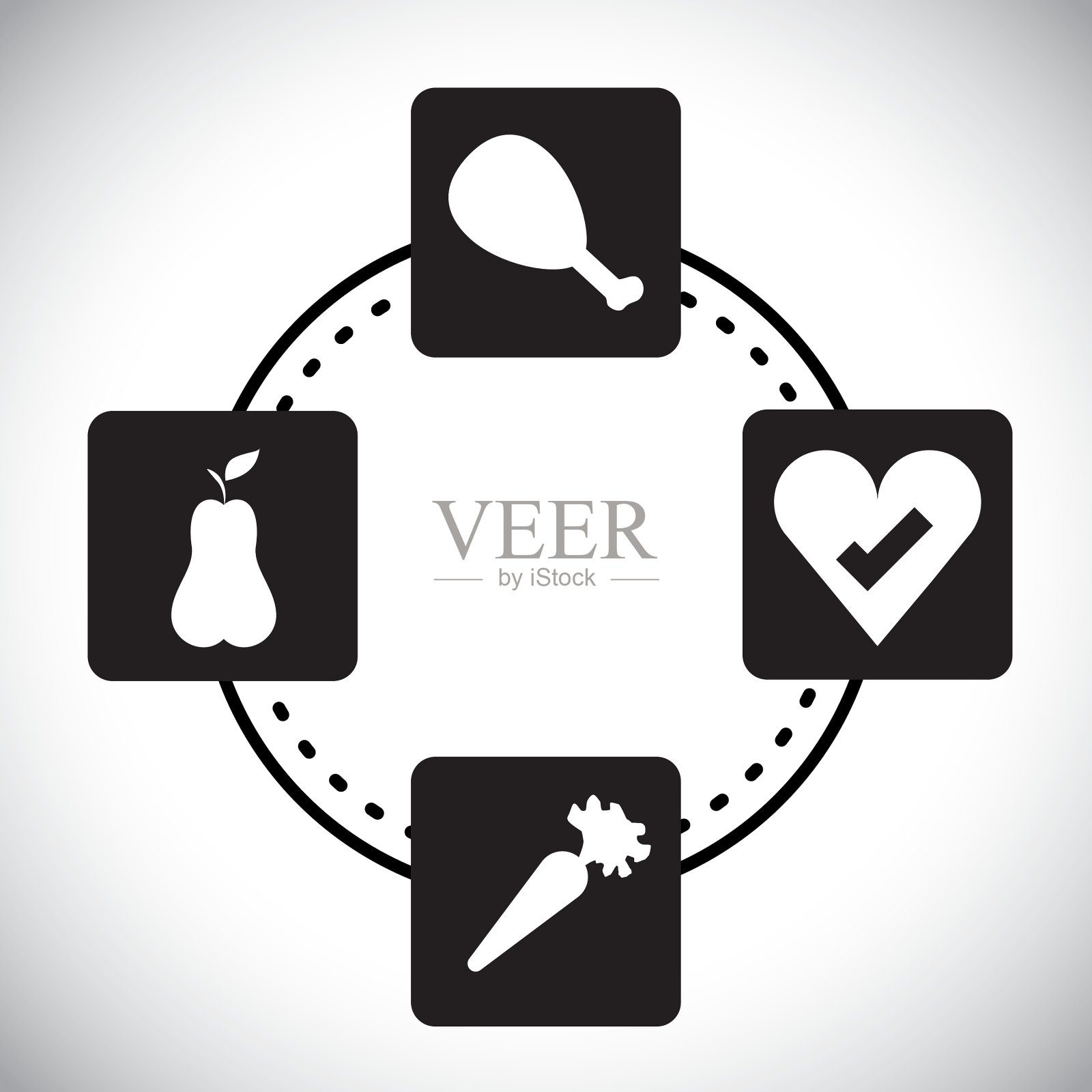 健康的生活方式设计图标素材