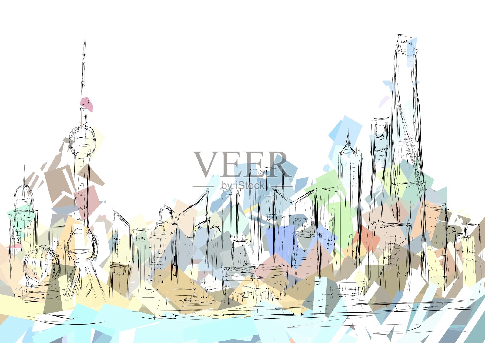 上海插画图片素材