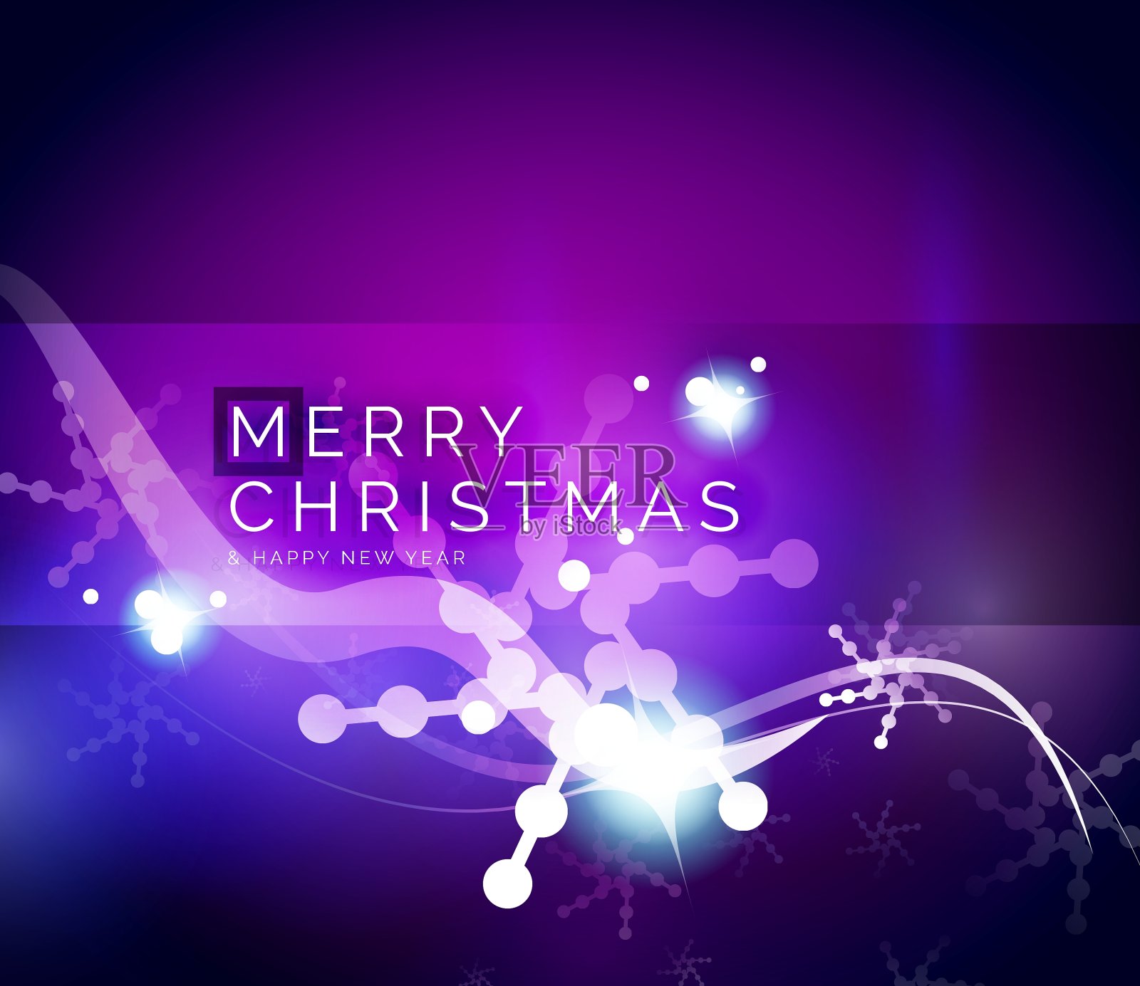 假日蓝色抽象背景冬天设计模板素材