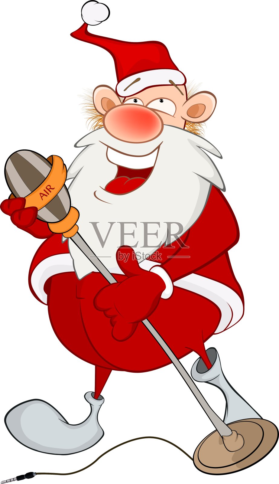 可爱的圣诞老人歌手设计元素图片